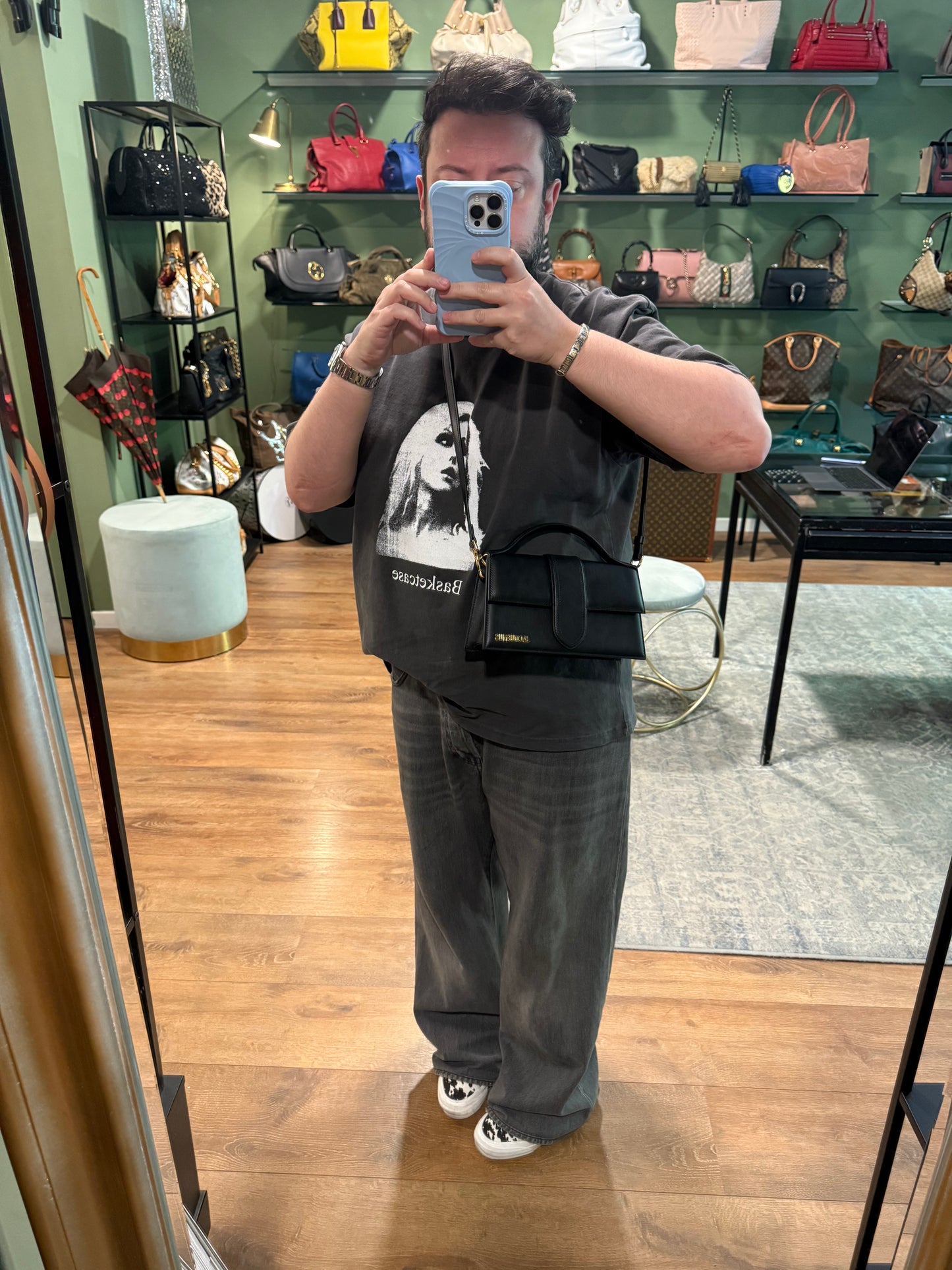 JAQUEMUS BLACK LE GRAND BAMBINO CROSSBODY BAG