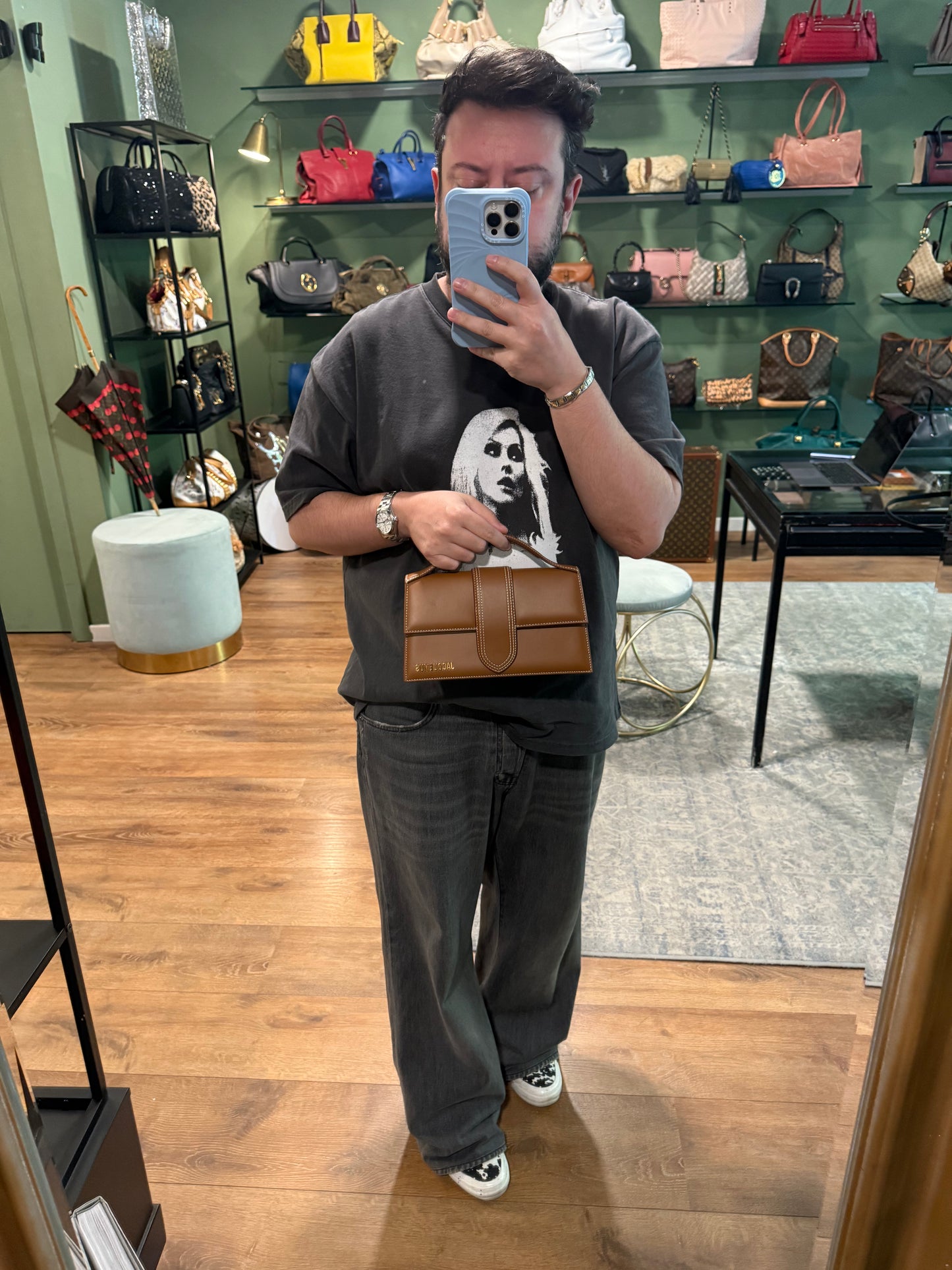 JAQUEMUS TAN LE GRAND BAMBINO CROSSBODY BAG