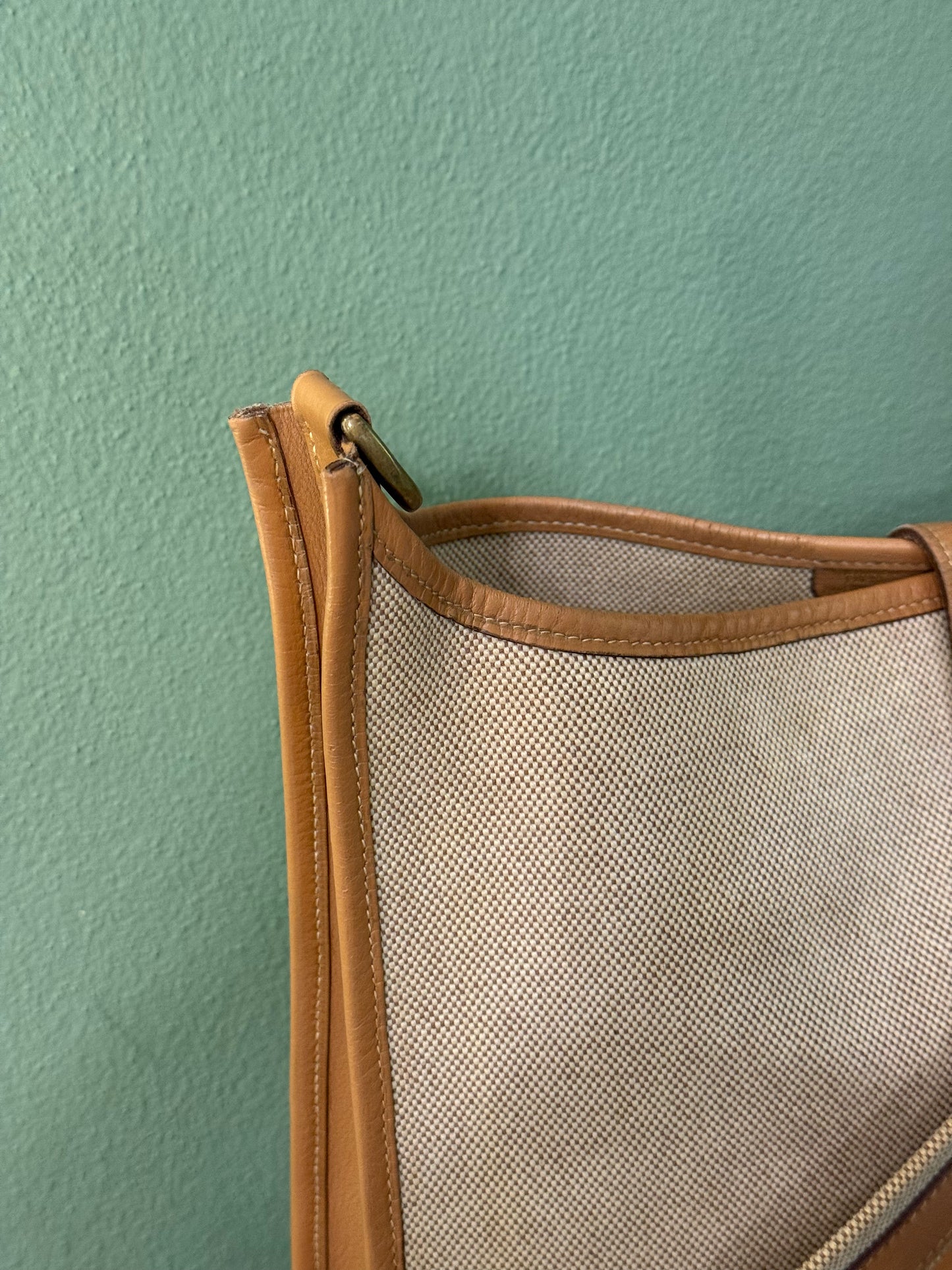 HERMÈS BEIGE TOILE EVELYNE CROSSBODY BAG