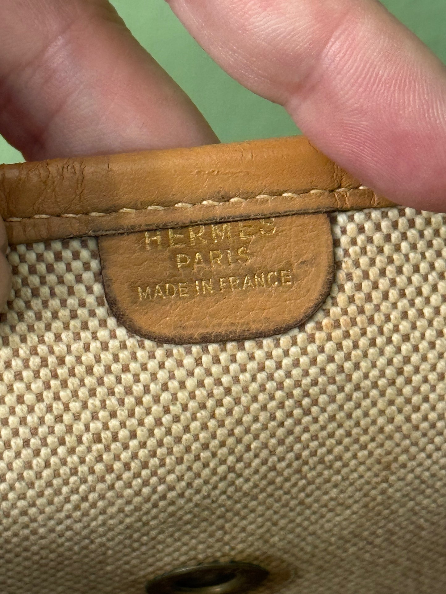HERMÈS BEIGE TOILE EVELYNE CROSSBODY BAG