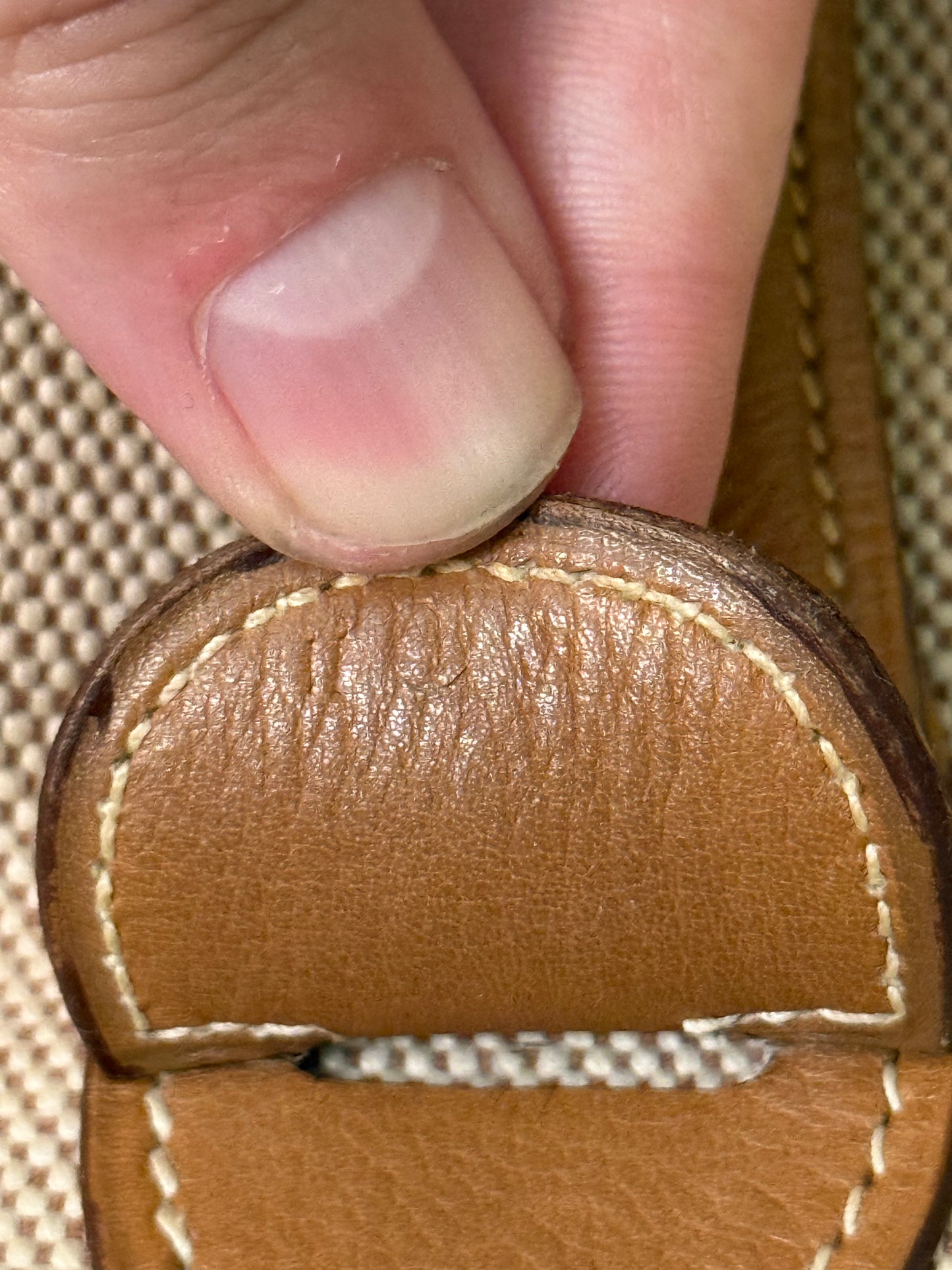 HERMÈS BEIGE TOILE EVELYNE CROSSBODY BAG