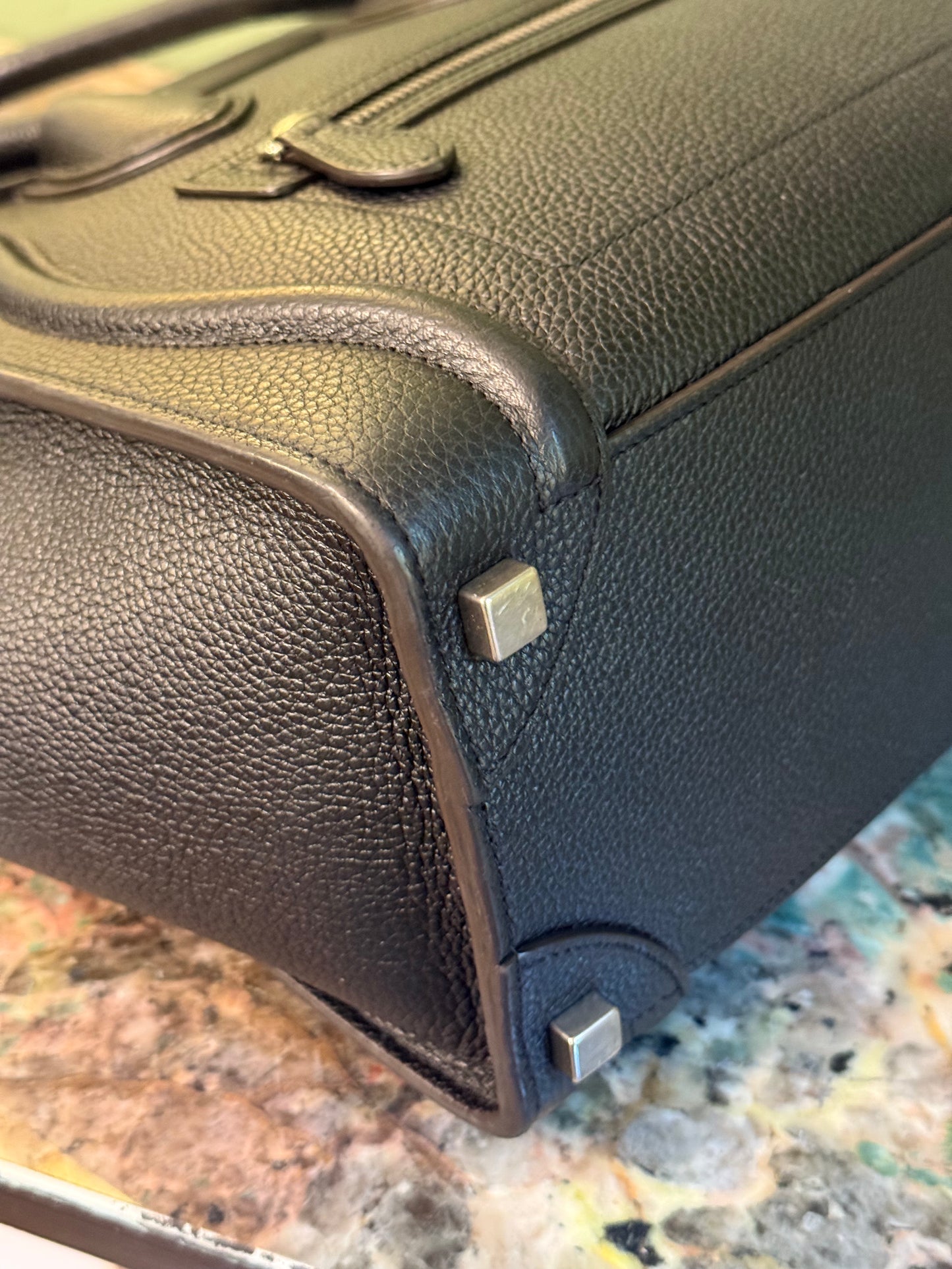 CELINE BLACK MICRO LUGGAGE HANDBAG