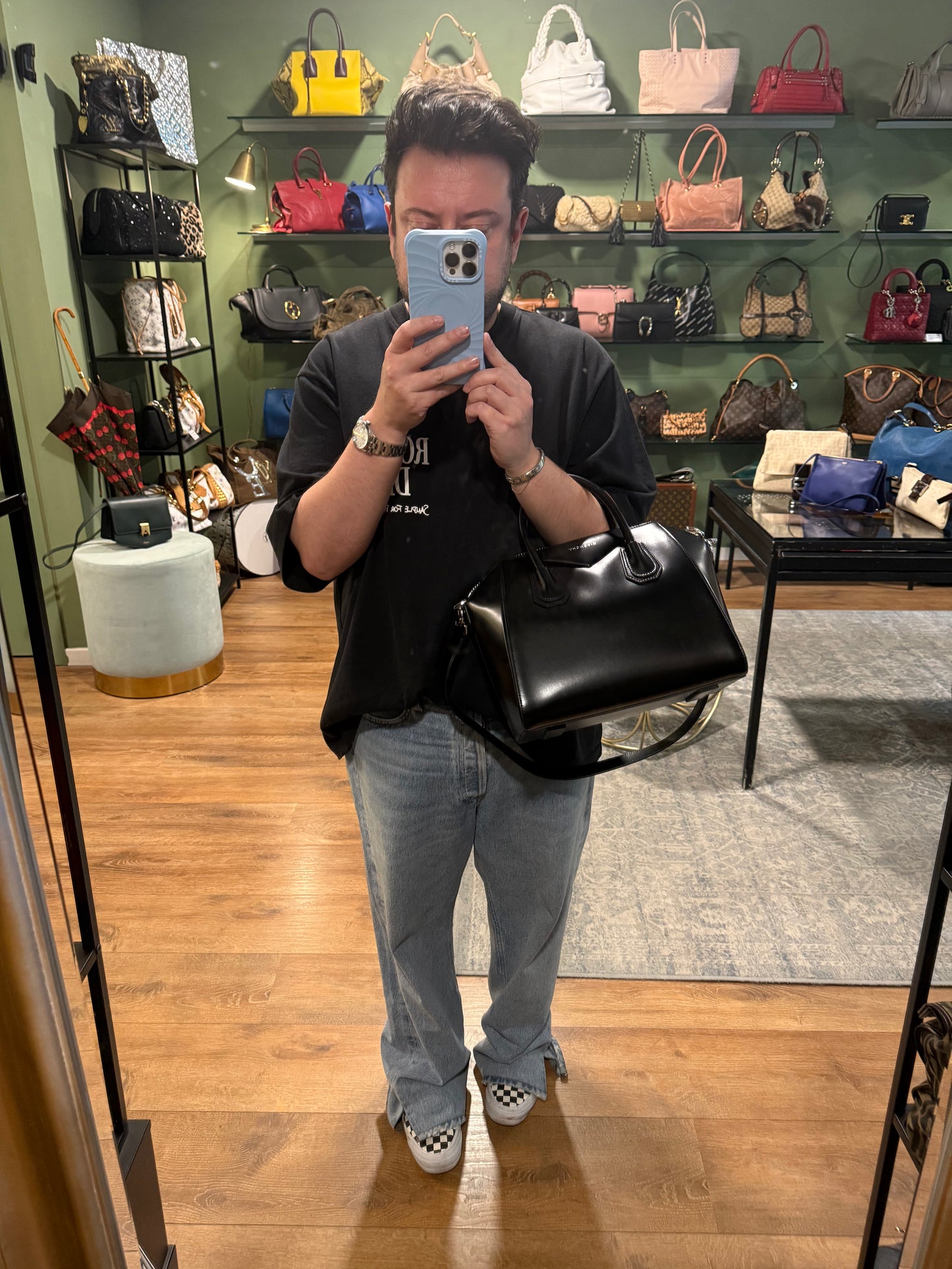 GIVENCHY BLACK SMALL ANTIGONA HANDBAG