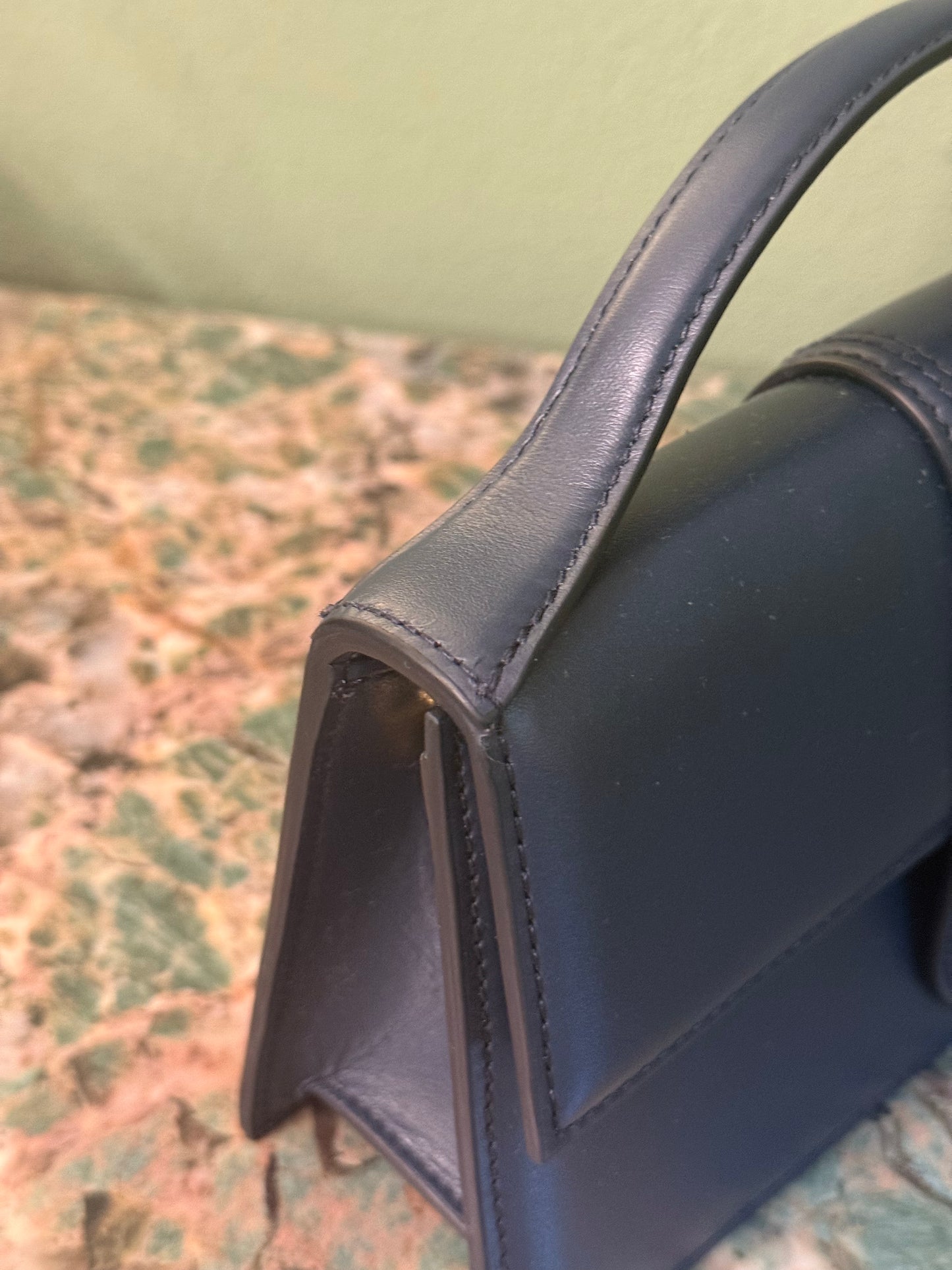 JAQUEMUS NAVY LE GRAND BAMBINO CROSSBODY BAG
