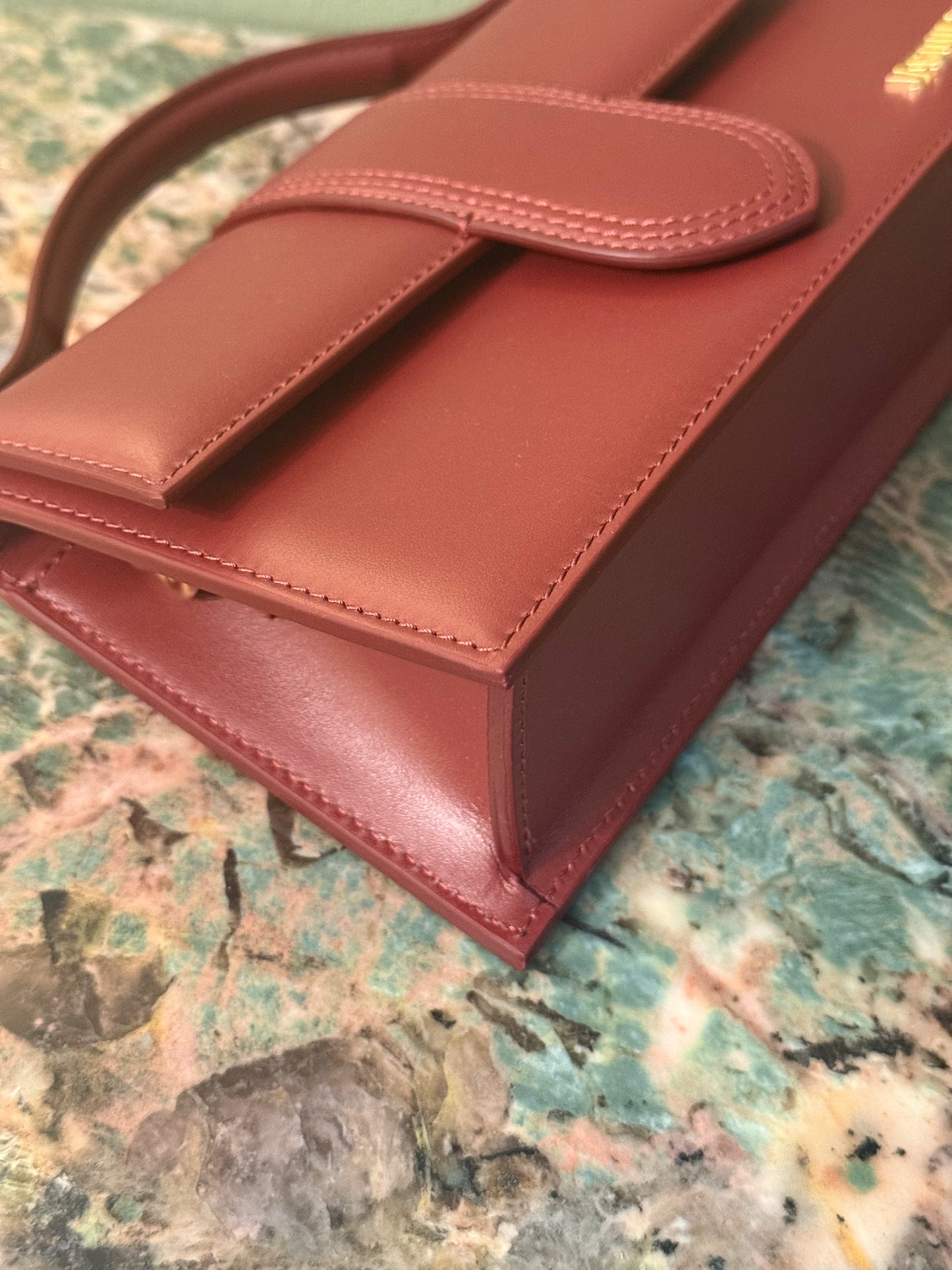 JAQUEMUS BURGUNDY LE GRAND BAMBINO CROSSBODY BAG
