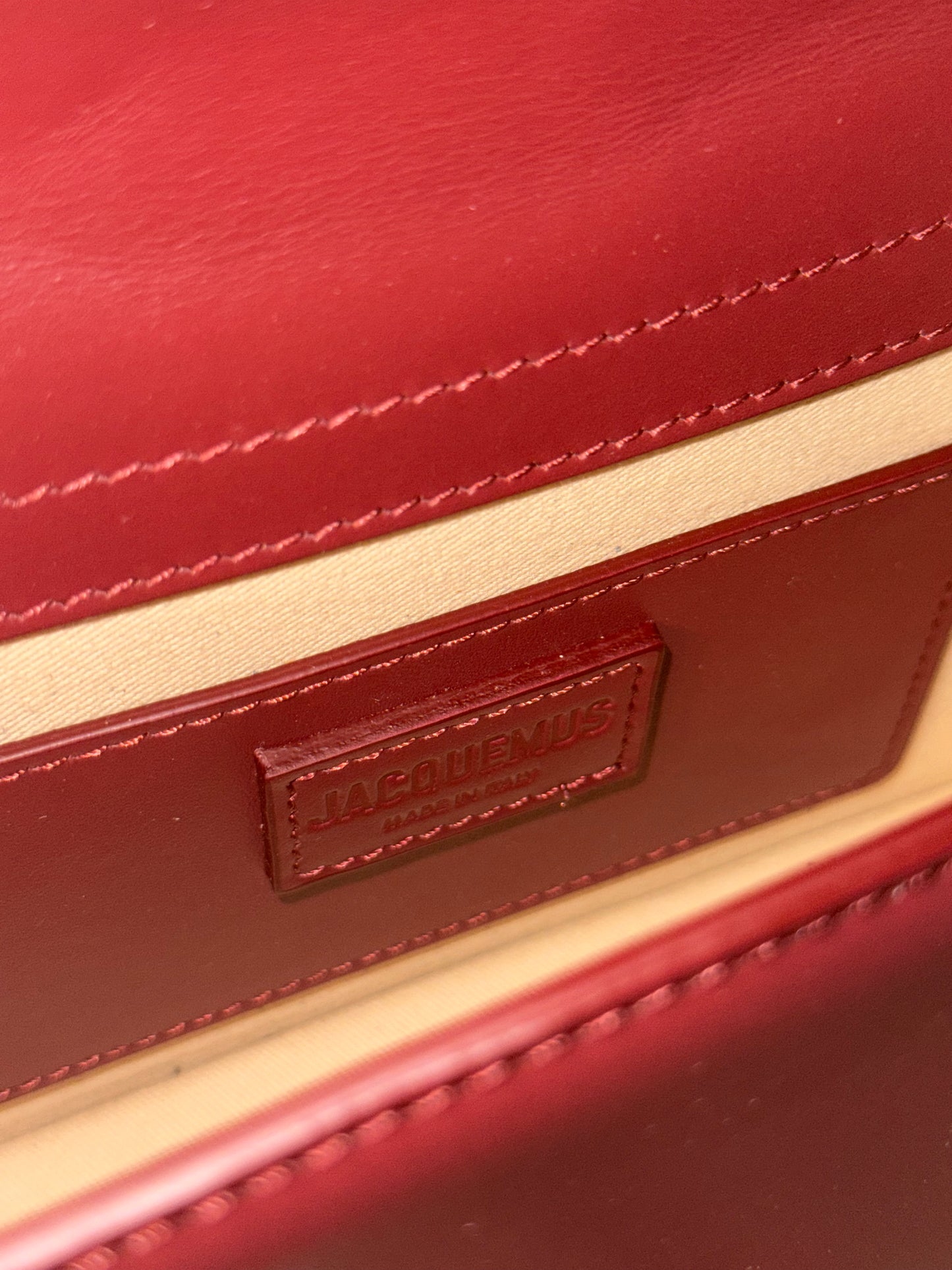 JAQUEMUS BURGUNDY LE GRAND BAMBINO CROSSBODY BAG