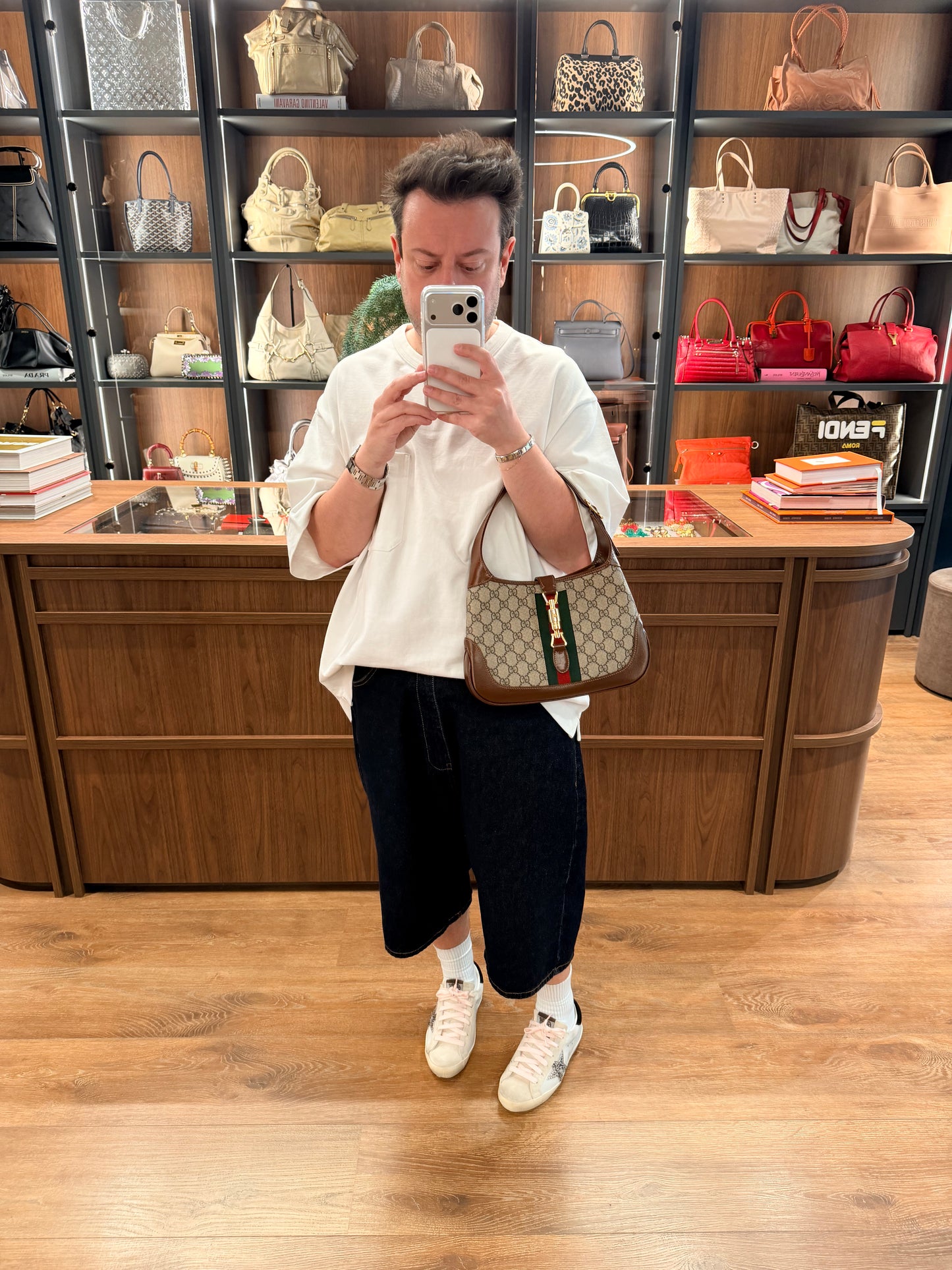 GUCCI GG SUPREME JACKIE 1961 SHOULDER BAG