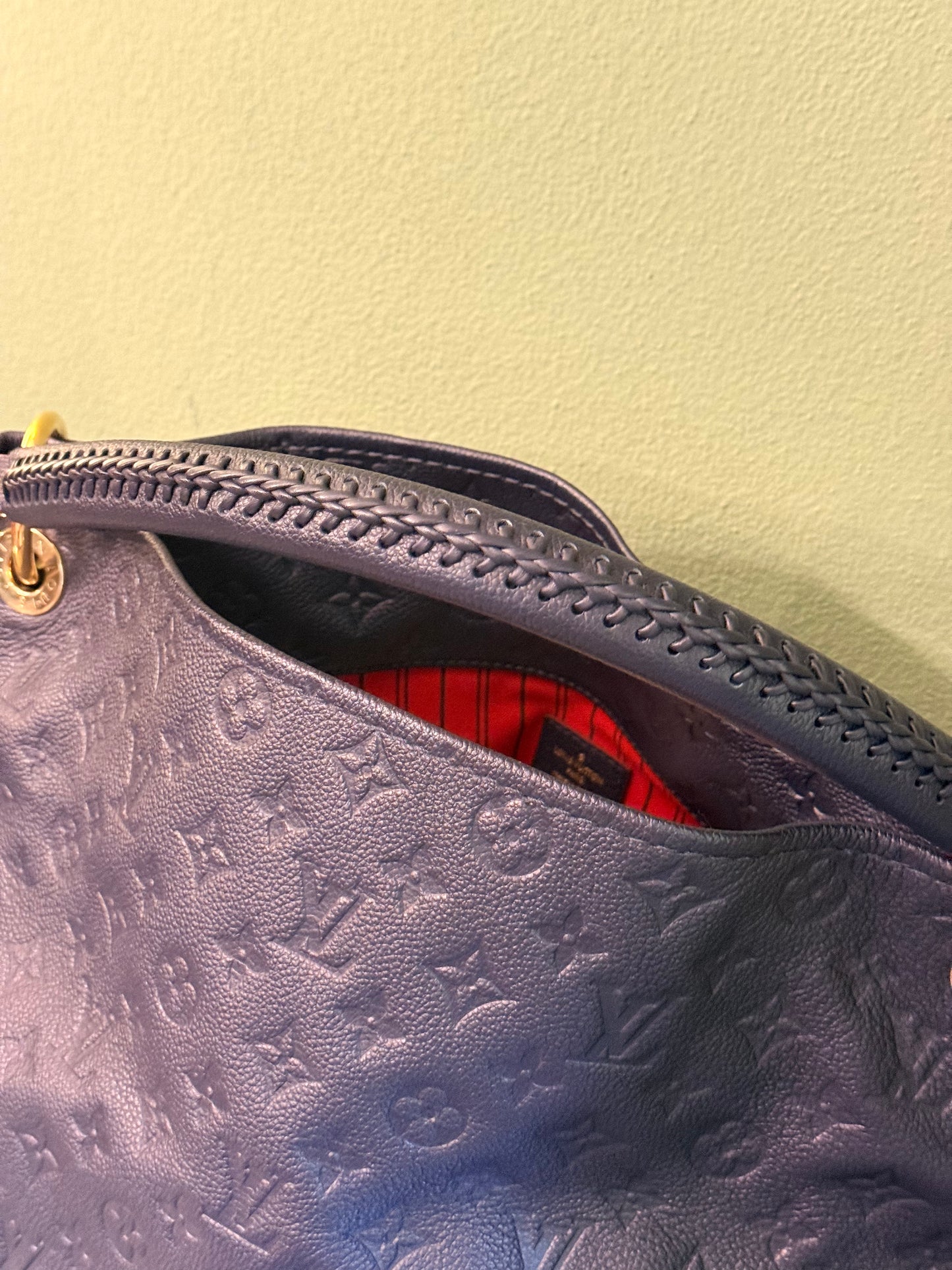 LOUIS VUITTON NAVY MONOGRAM EMPREINTE ARTSY SHOULDER BAG
