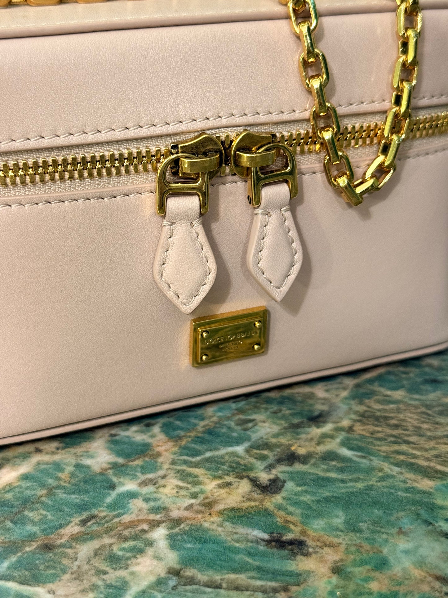 DOLCE & GABBANA PINK SICILY VANITY SHOULDER BAG