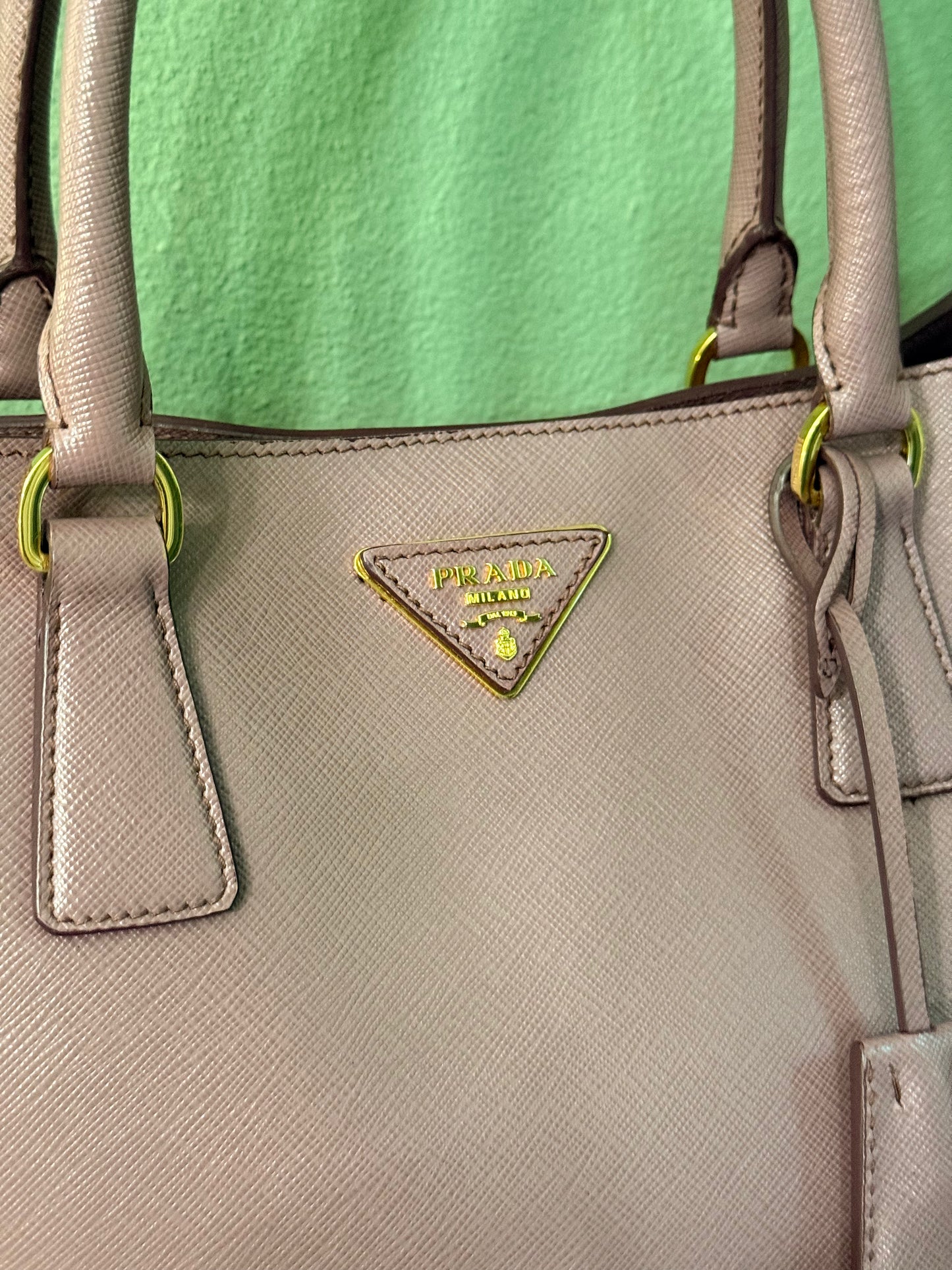 PRADA PURPLE LARGE GALLERIA HANDBAG