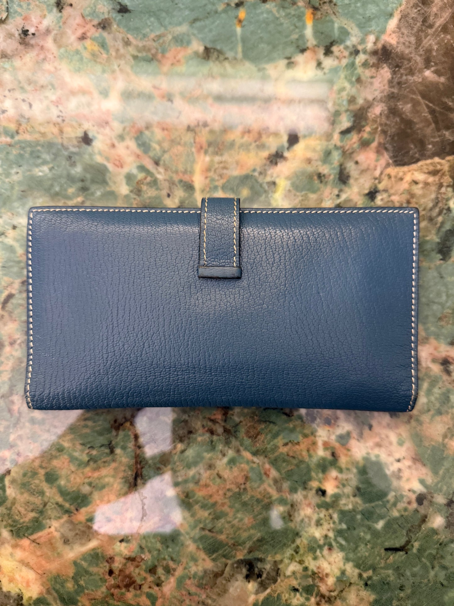 HERMÈS BLU JEAN BEARN WALLET