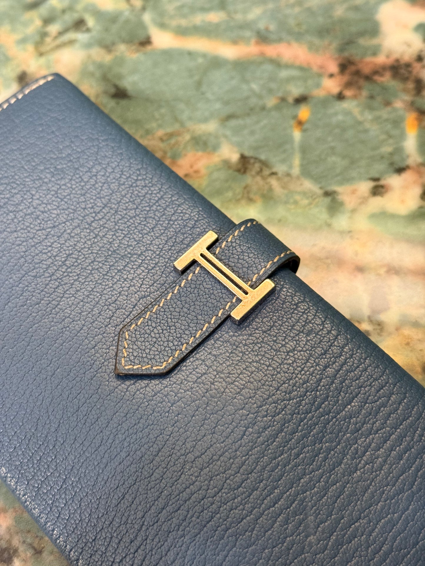 HERMÈS BLU JEAN BEARN WALLET