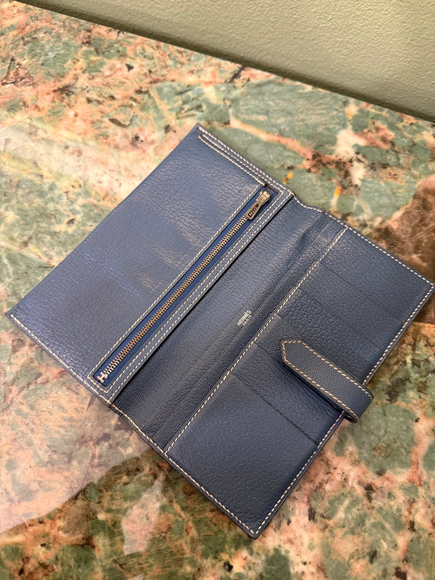 HERMÈS BLU JEAN BEARN WALLET
