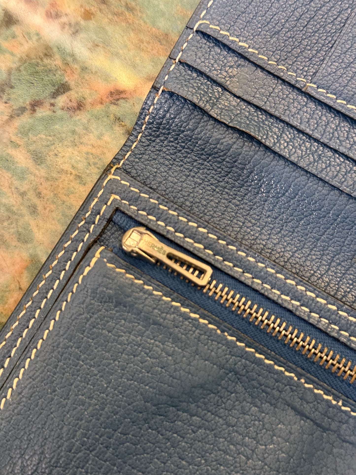 HERMÈS BLU JEAN BEARN WALLET