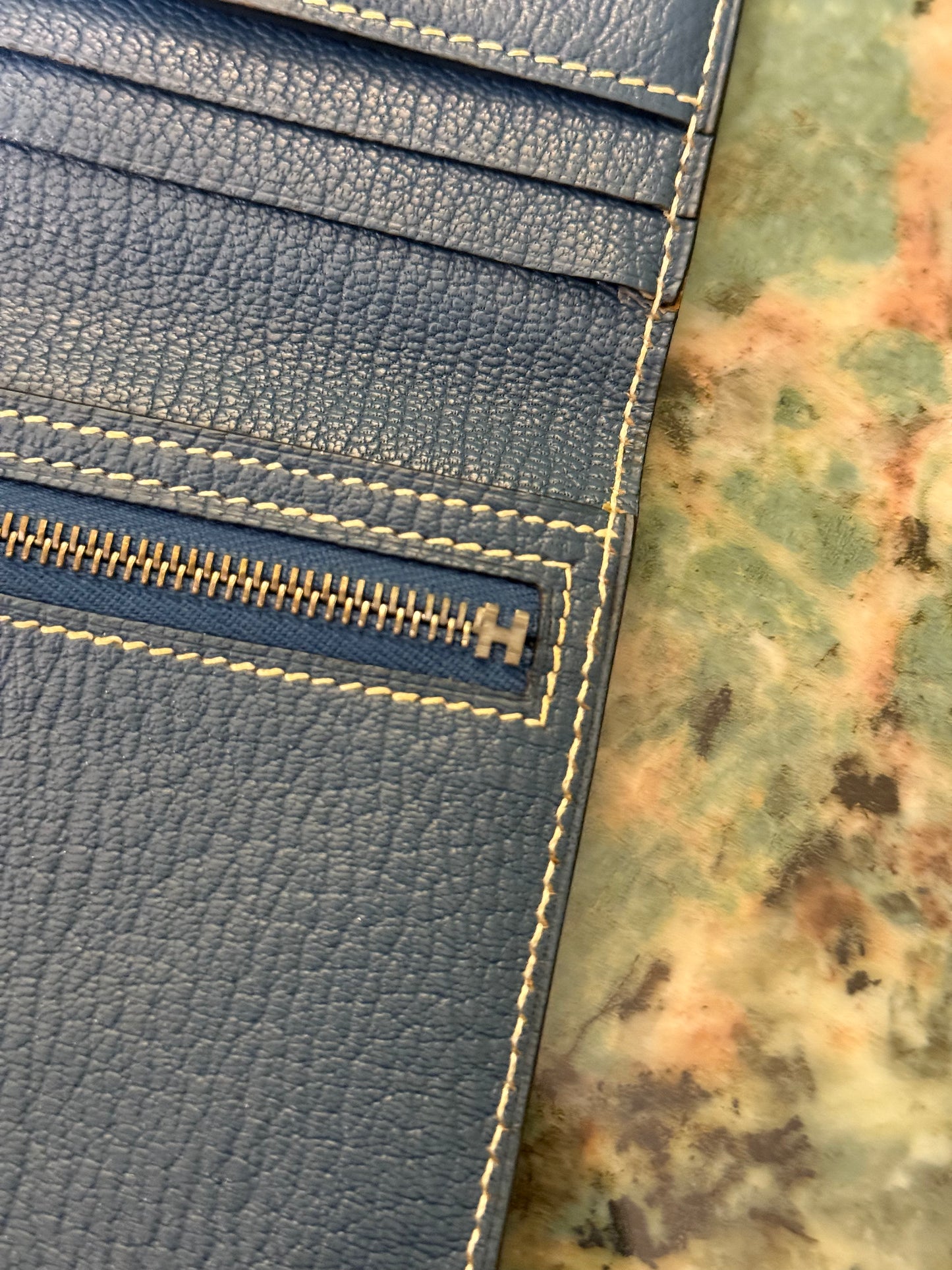 HERMÈS BLU JEAN BEARN WALLET