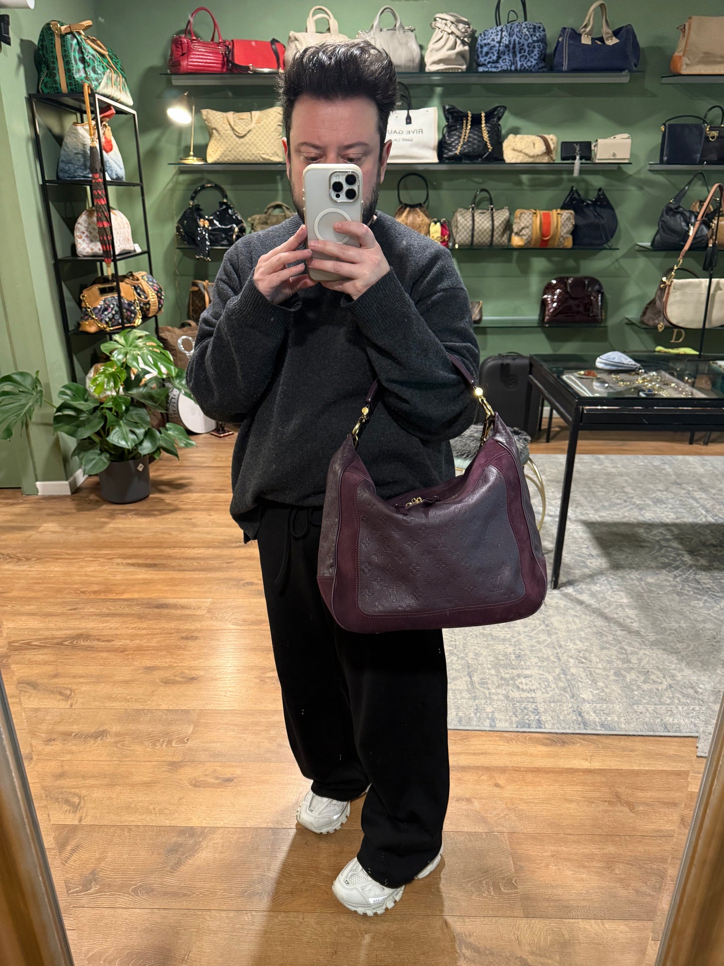 LOUIS VUITTON DARK PURPLE AUDACIEUSE HOBO BAG