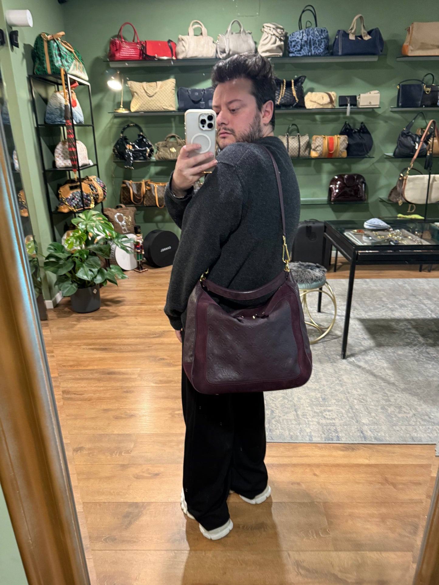 LOUIS VUITTON DARK PURPLE AUDACIEUSE HOBO BAG