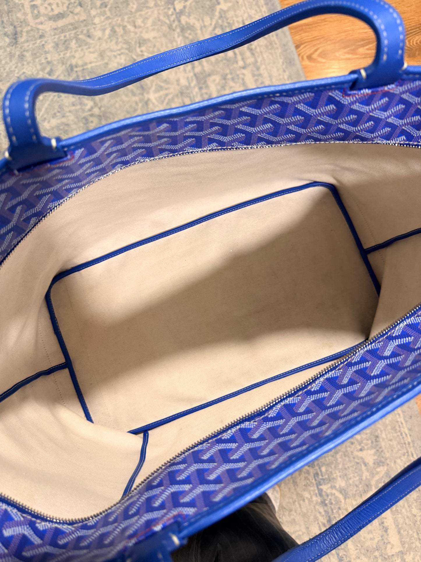 GOYARD BLUE ARTOIS GM TRAVEL BAG