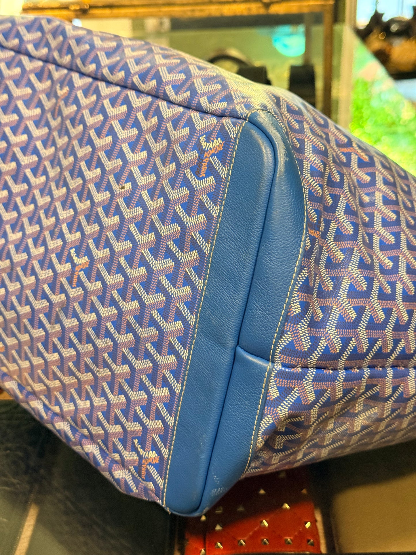 GOYARD BLUE ARTOIS GM TRAVEL BAG