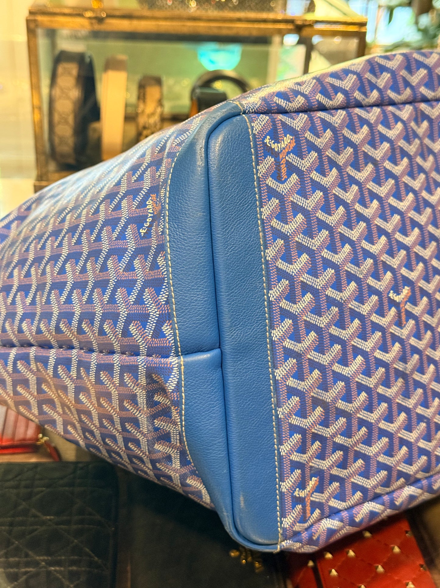 GOYARD BLUE ARTOIS GM TRAVEL BAG