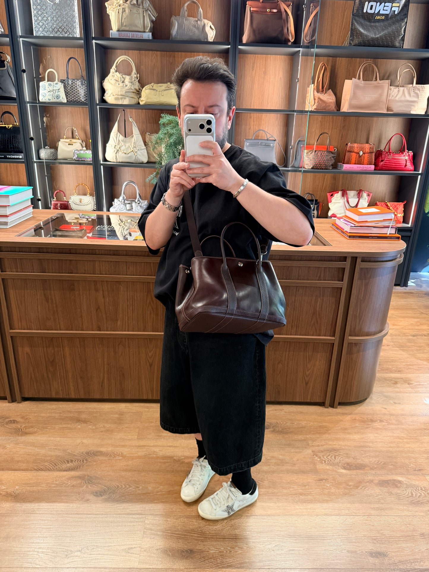 HERMÈS BROWN GARDEN PARTY 30 HANDBAG