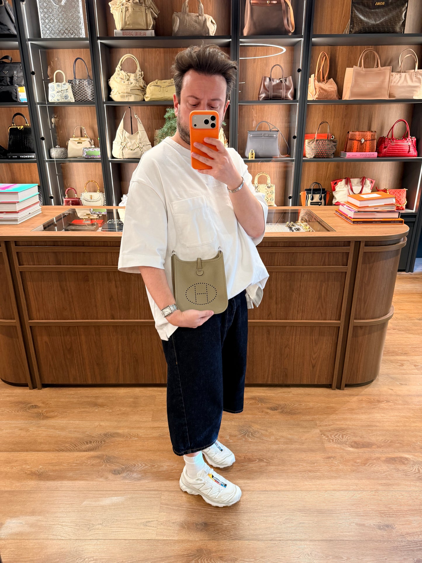 HERMÈS VERT AMANDE EVELYNE 16 CROSSBODY BAG