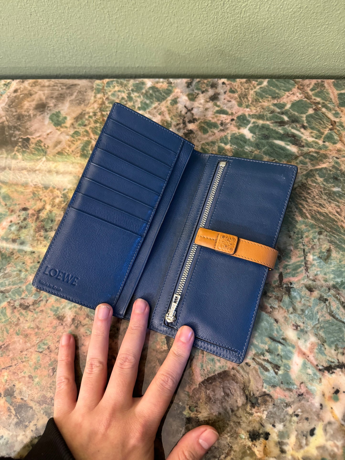 LOEWE TRI COLOR LARGE VERTICAL WALLET