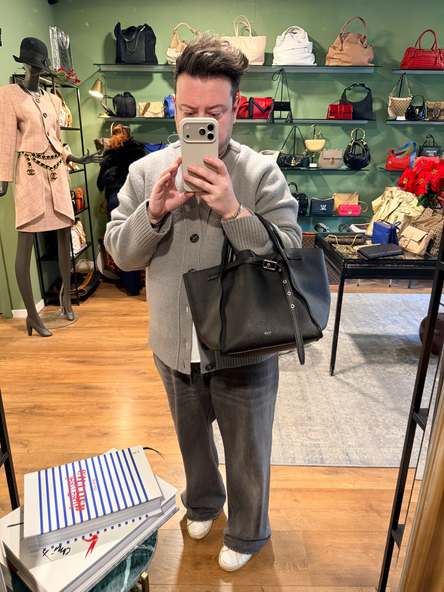 CÈLINE BLACK SMALL BIG BAG HANDBAG