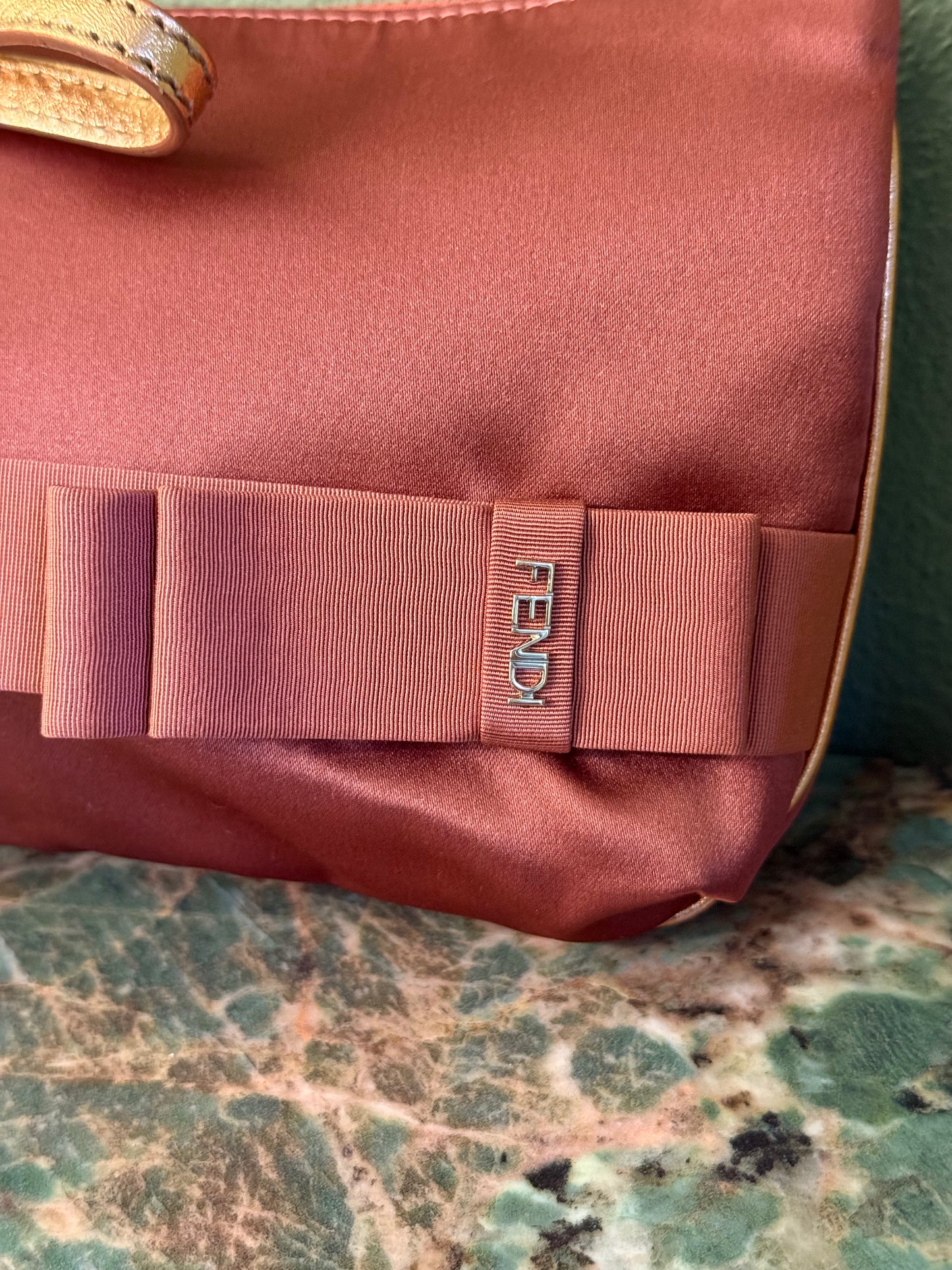 FENDI PINK SATIN POCHETTE