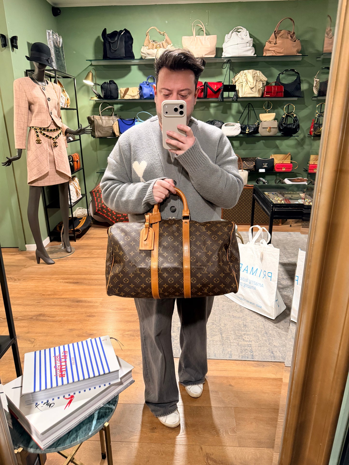 LOUIS VUITTON MONOGRAM KEEPALL 45 TRAVEL BAG