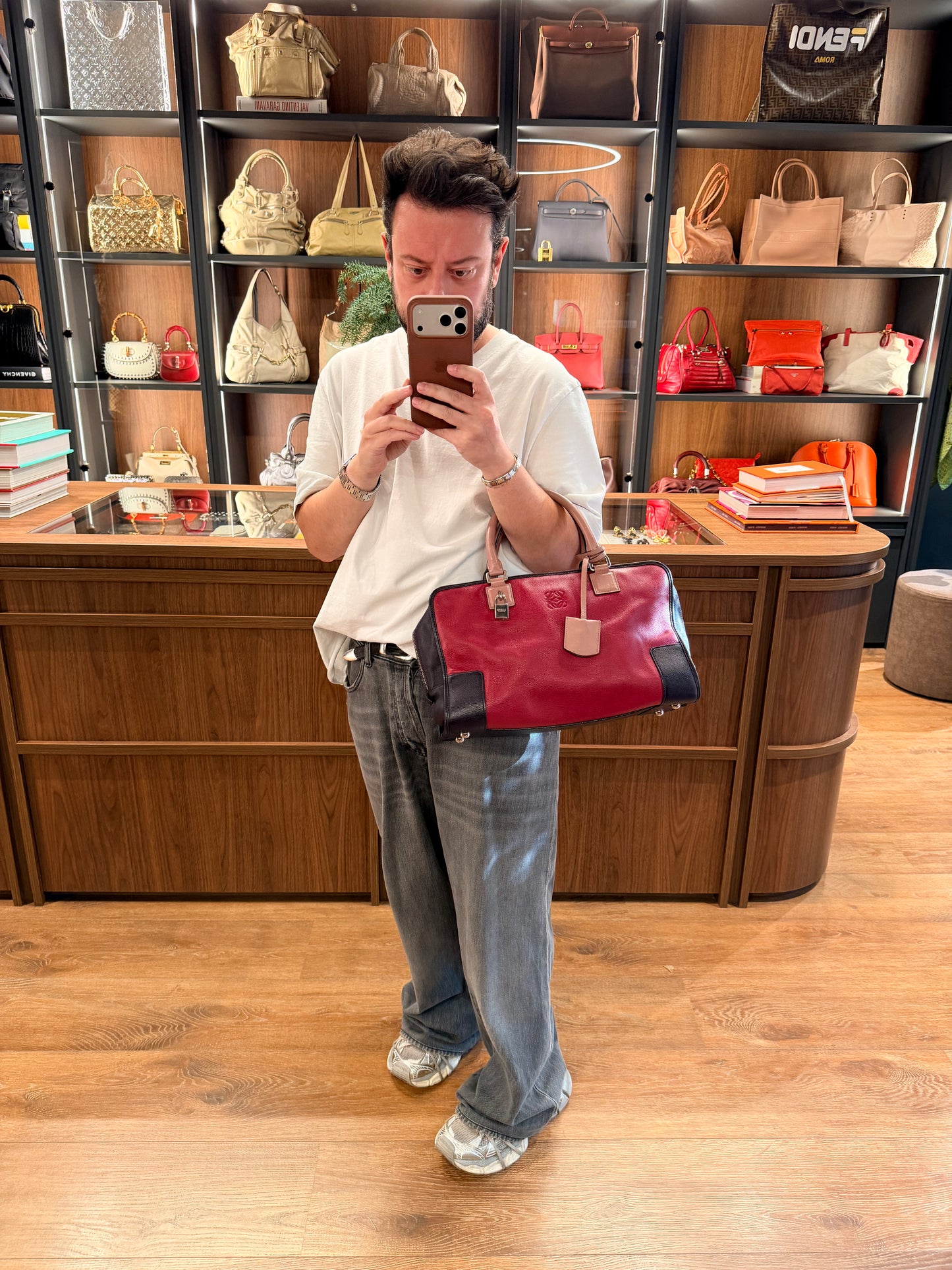 LOEWE TRI COLOR AMAZONA 36 HANDBAG