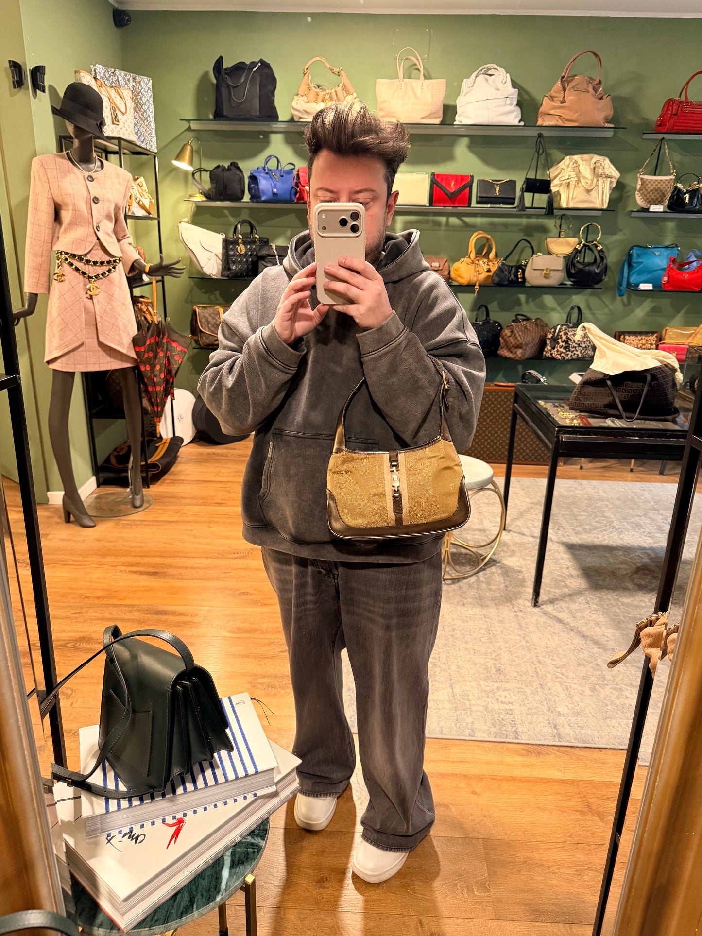 GUCCI BY TOM FORD SMALL GOLD JACKIE SHOULDER BAG