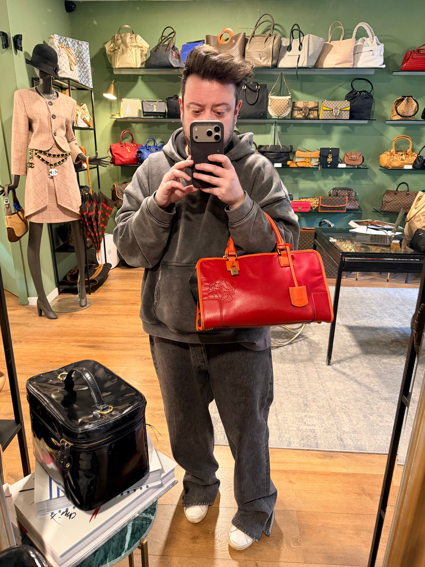 LOEWE TRI COLOR AMAZONA 36 HANDBAG