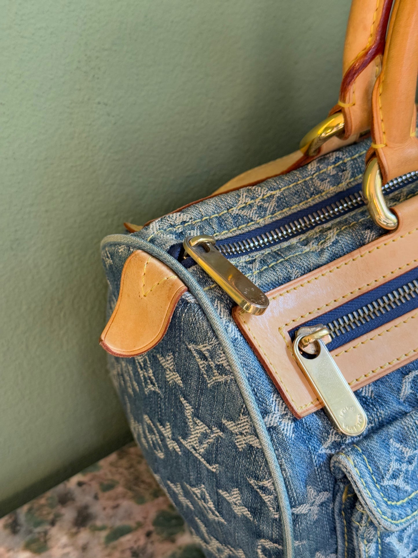 LOUIS VUITTON MONOGRAM DENIM NEO SPEEDY BOSTON BAG