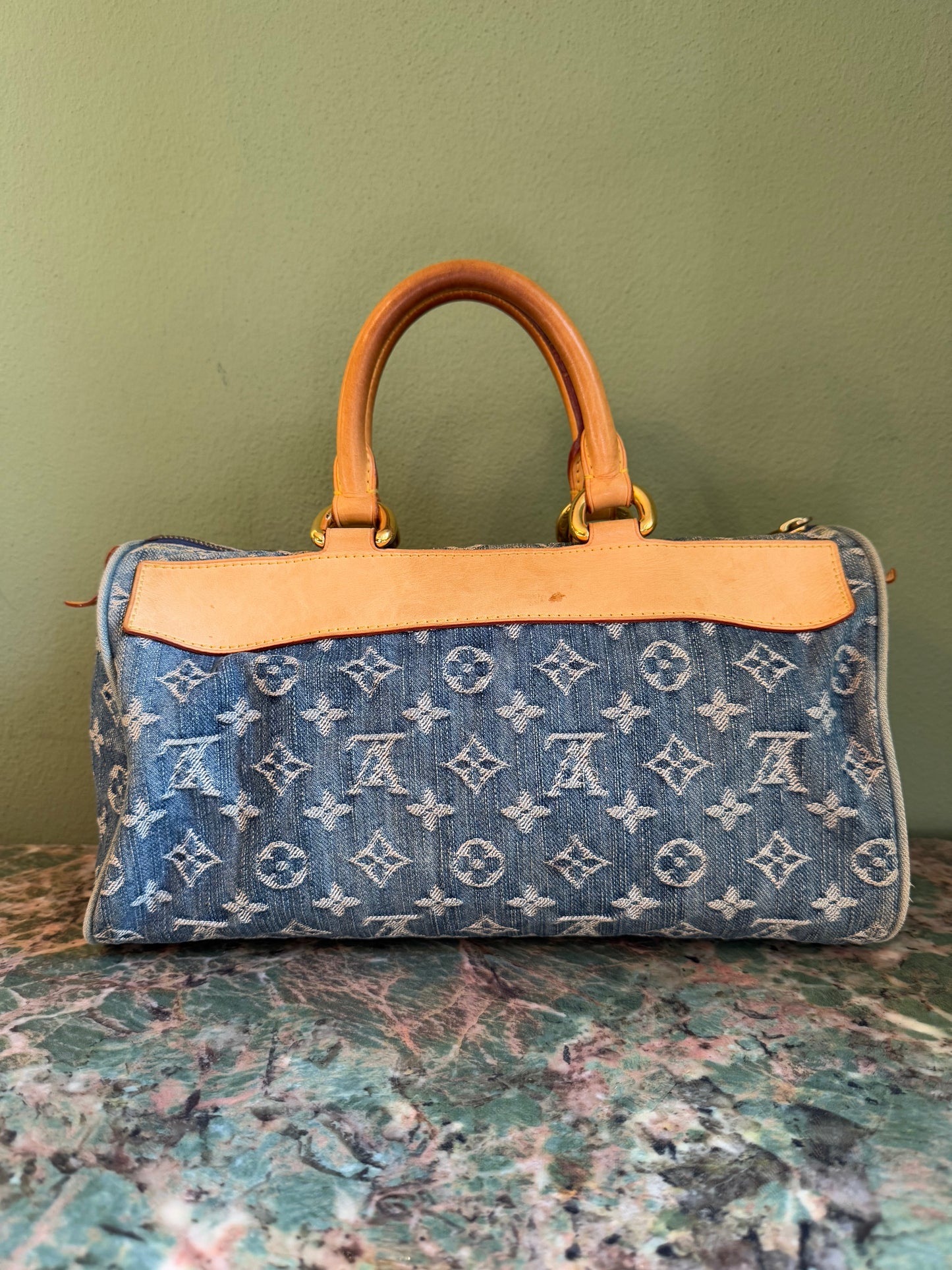 LOUIS VUITTON MONOGRAM DENIM NEO SPEEDY BOSTON BAG