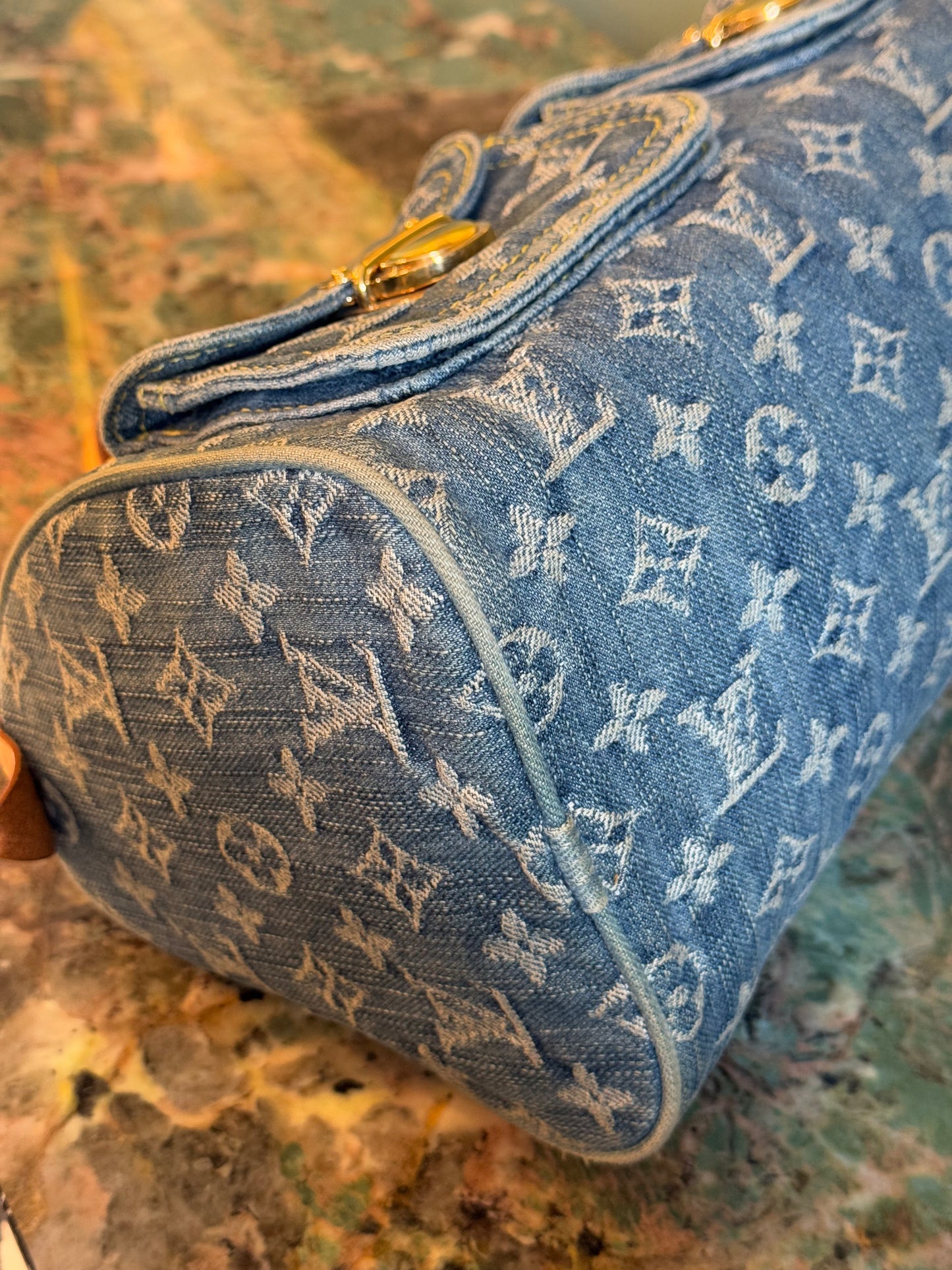 LOUIS VUITTON MONOGRAM DENIM NEO SPEEDY BOSTON BAG