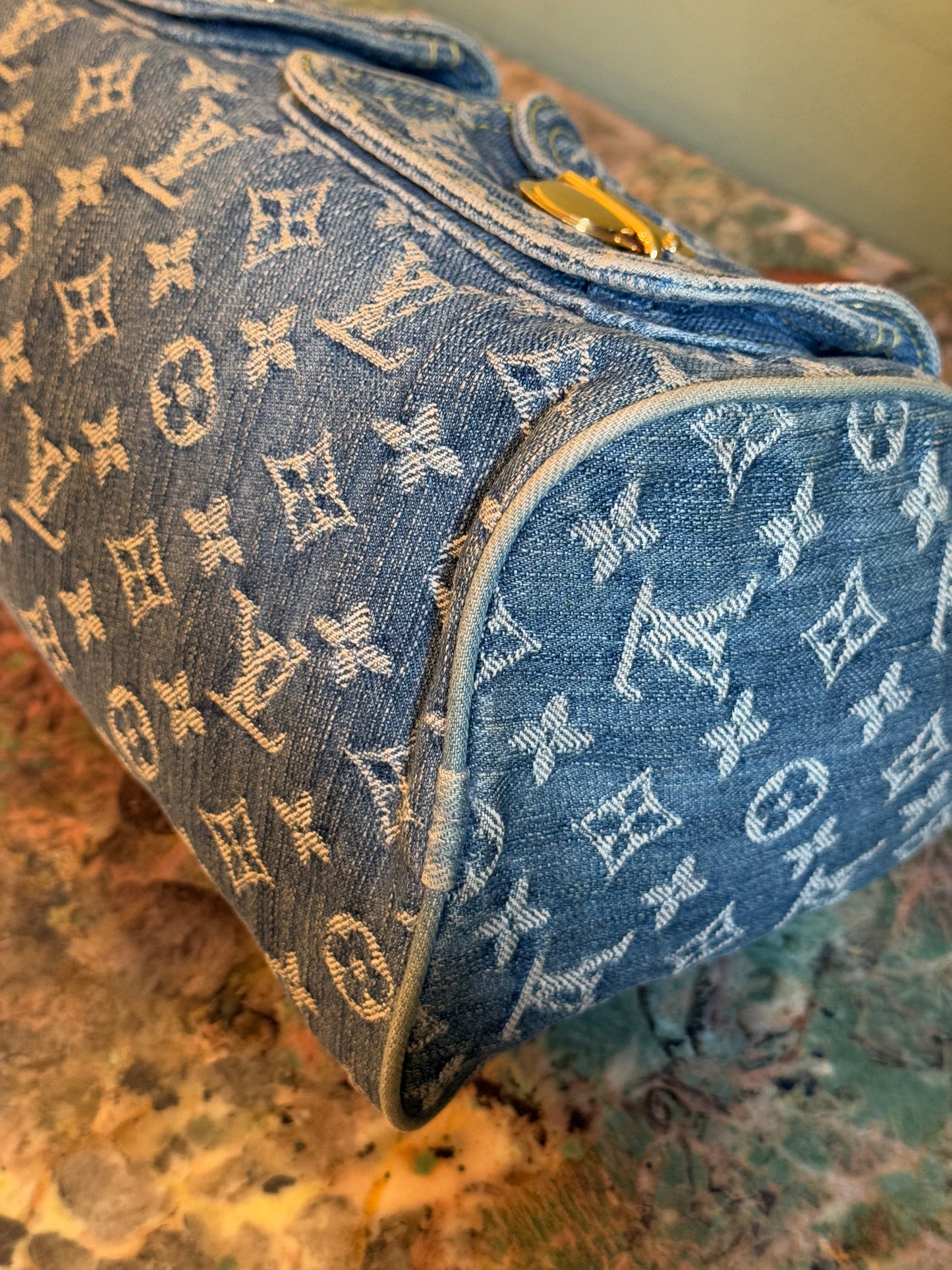LOUIS VUITTON MONOGRAM DENIM NEO SPEEDY BOSTON BAG