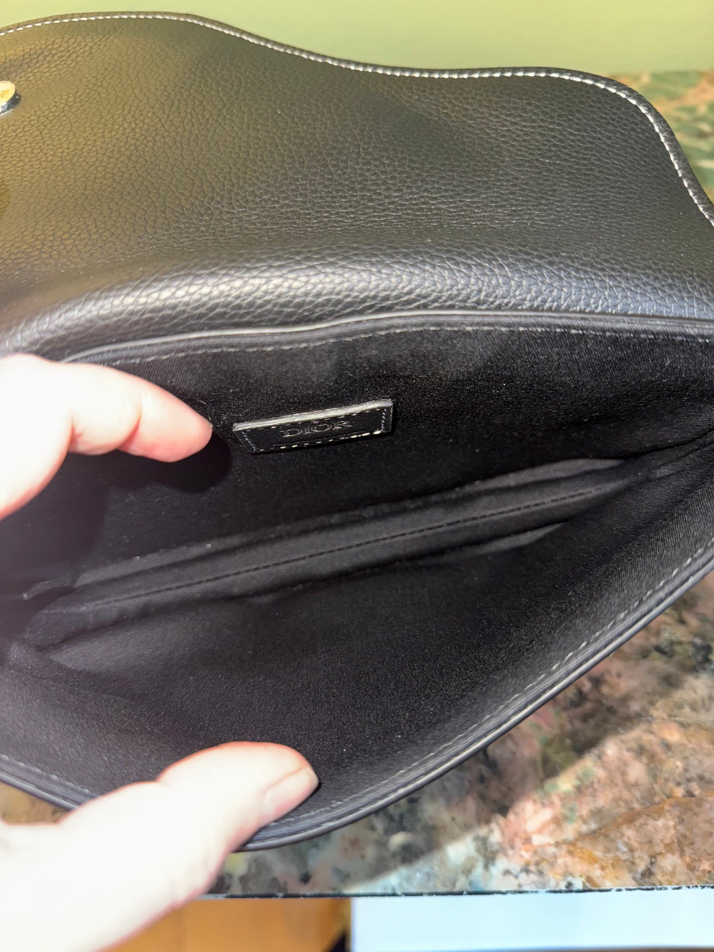 DIOR BLACK DOUBLE SADDLE CROSSBODY BAG