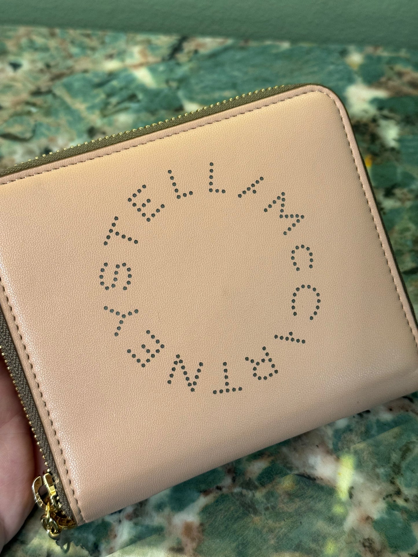 STELLA MCCARTNEY PINK ZIPPY COMPACT WALLET