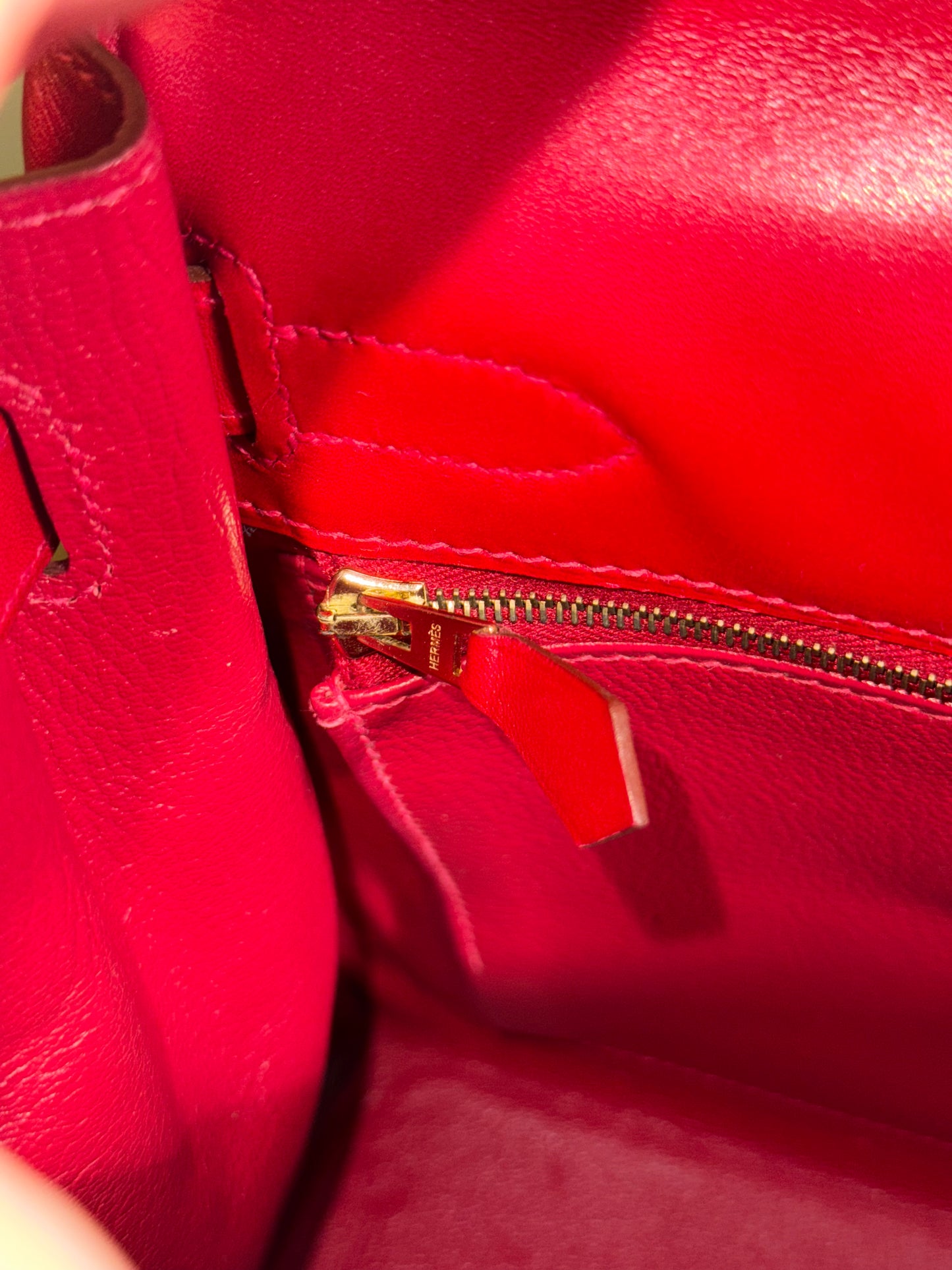 HERMÈS ROUGE VIF TADELAKT KELLY 32 HANDBAG