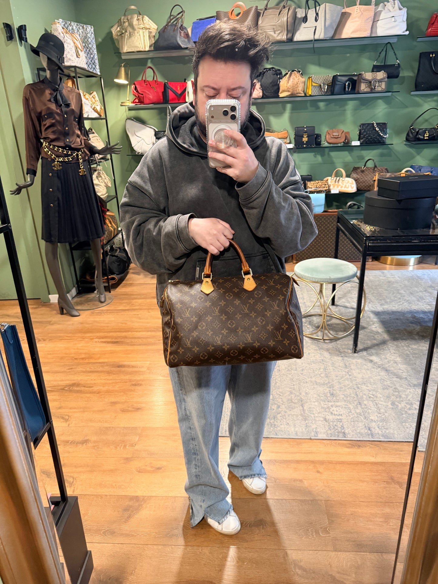LOUIS VUITTON MONOGRAM SPEEDY 35 BOSTON BAG