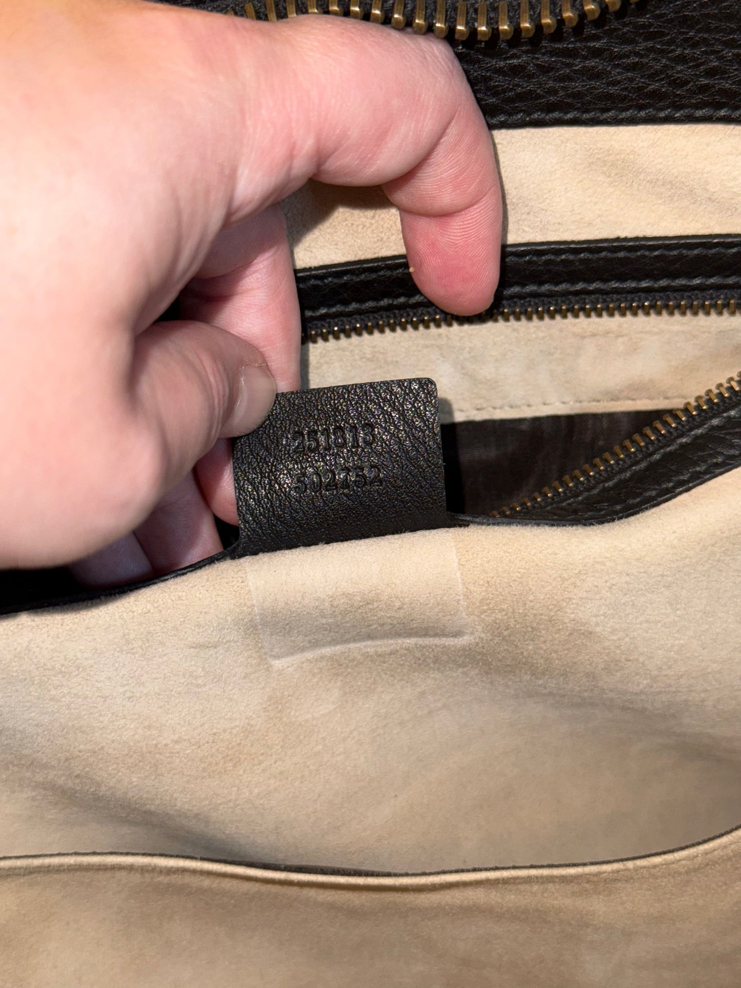 GUCCI BLACK LARGE 1973 HANDBAG