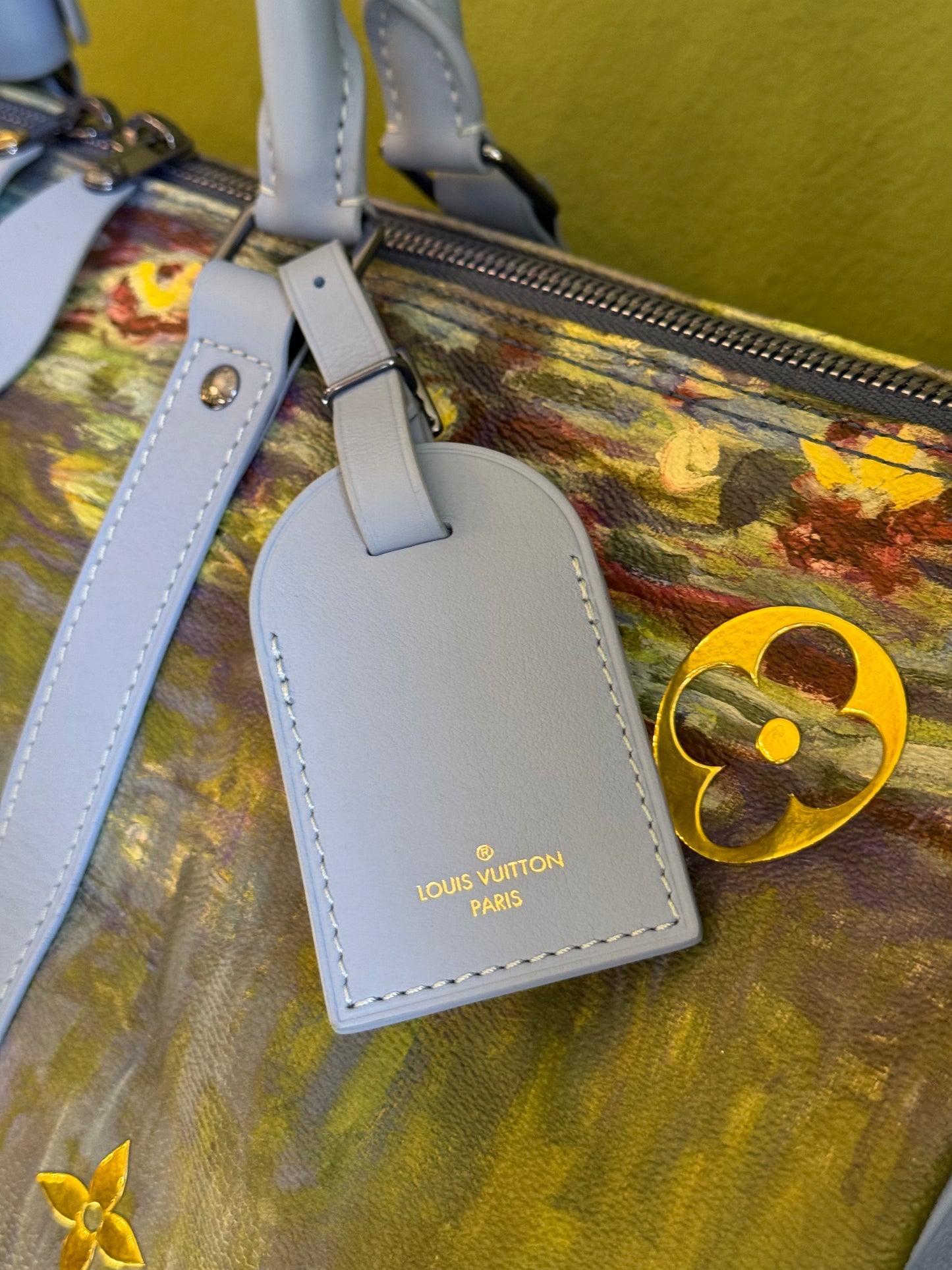JEFF KOONS X LOUIS VUITTON MONET MASTERS KEEPALL BANDOULIERE 50 TRAVEL BAG