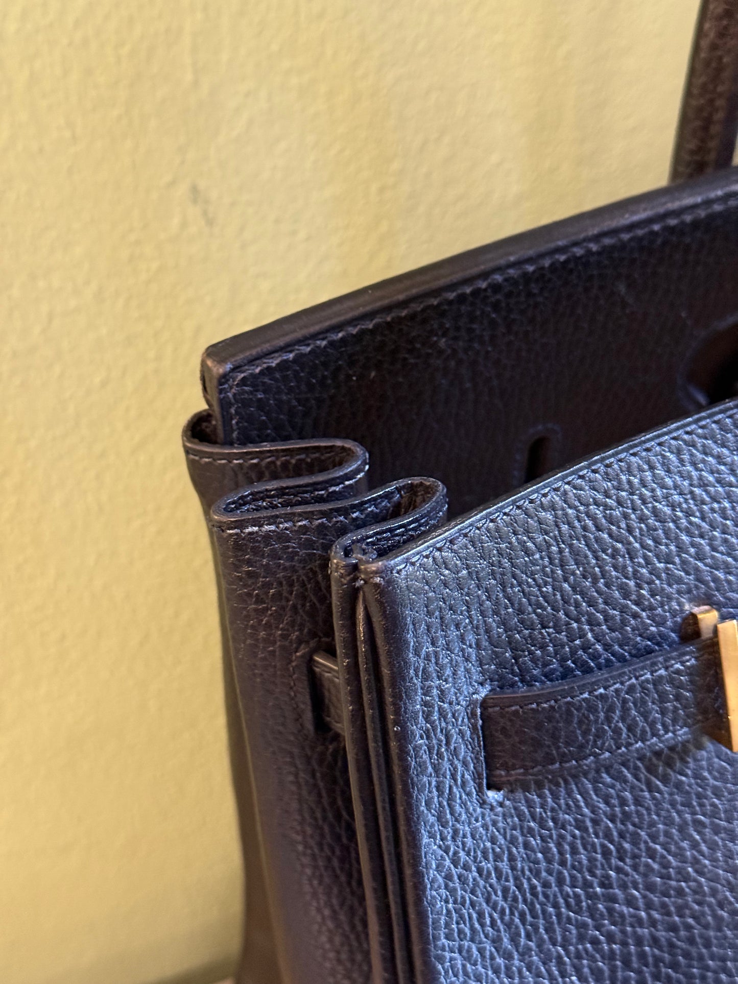 HERMÈS BLACK ARDENNE BIRKIN 35 HANDBAG