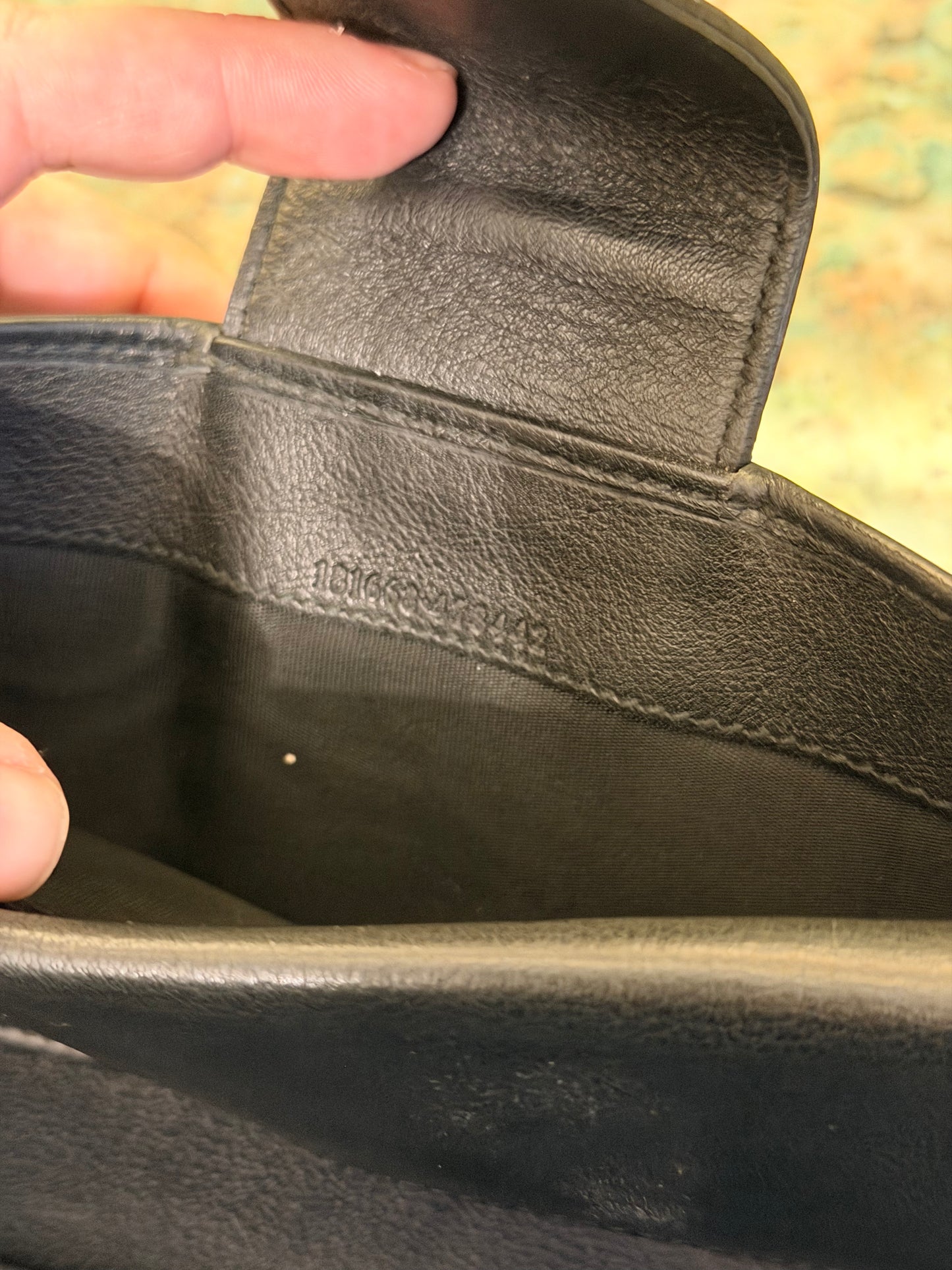 GUCCI BLACK GUCCISSIMA LONG BI FOLD WALLET