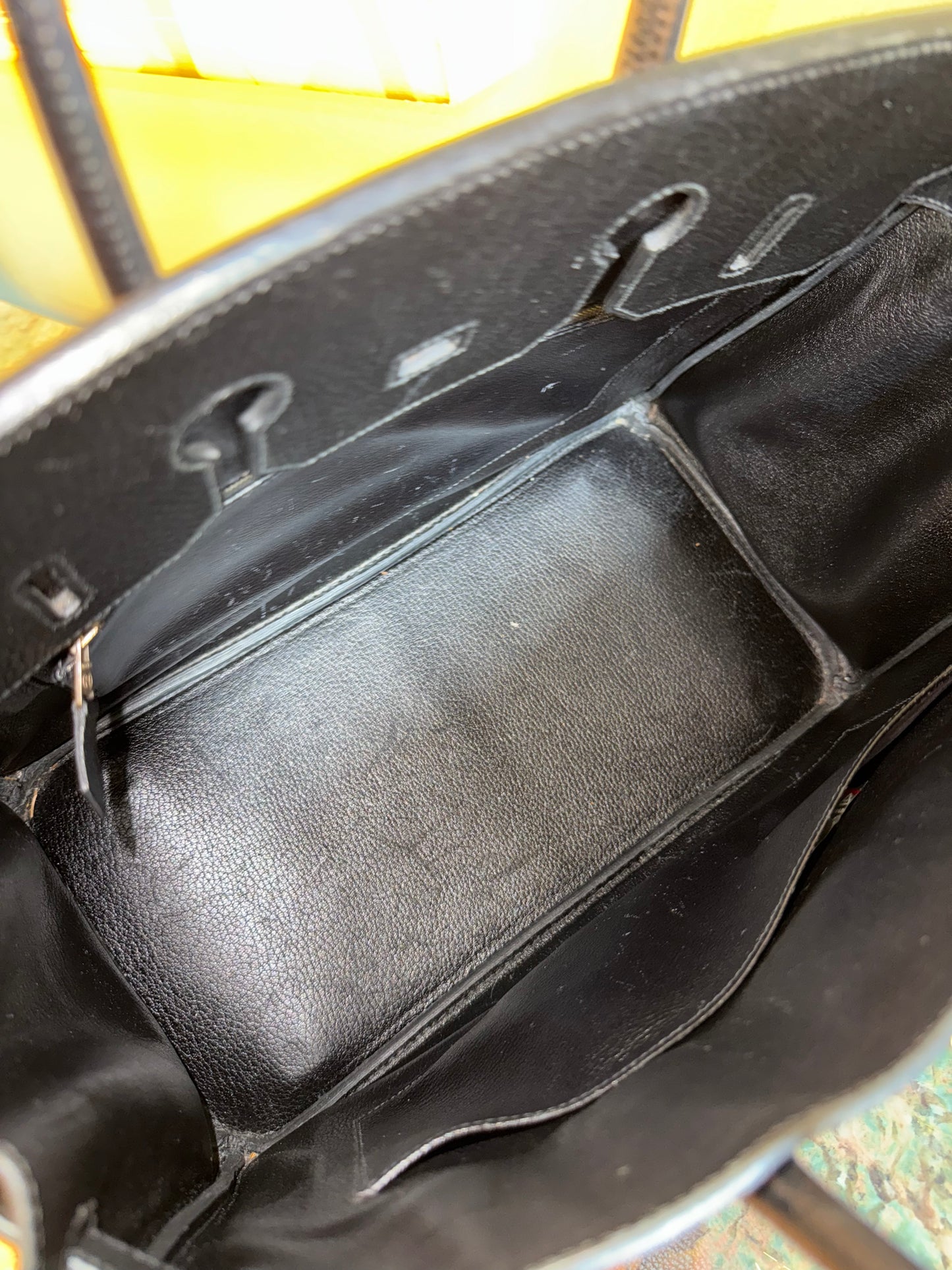 HERMÈS BLACK ARDENNE BIRKIN 35 HANDBAG