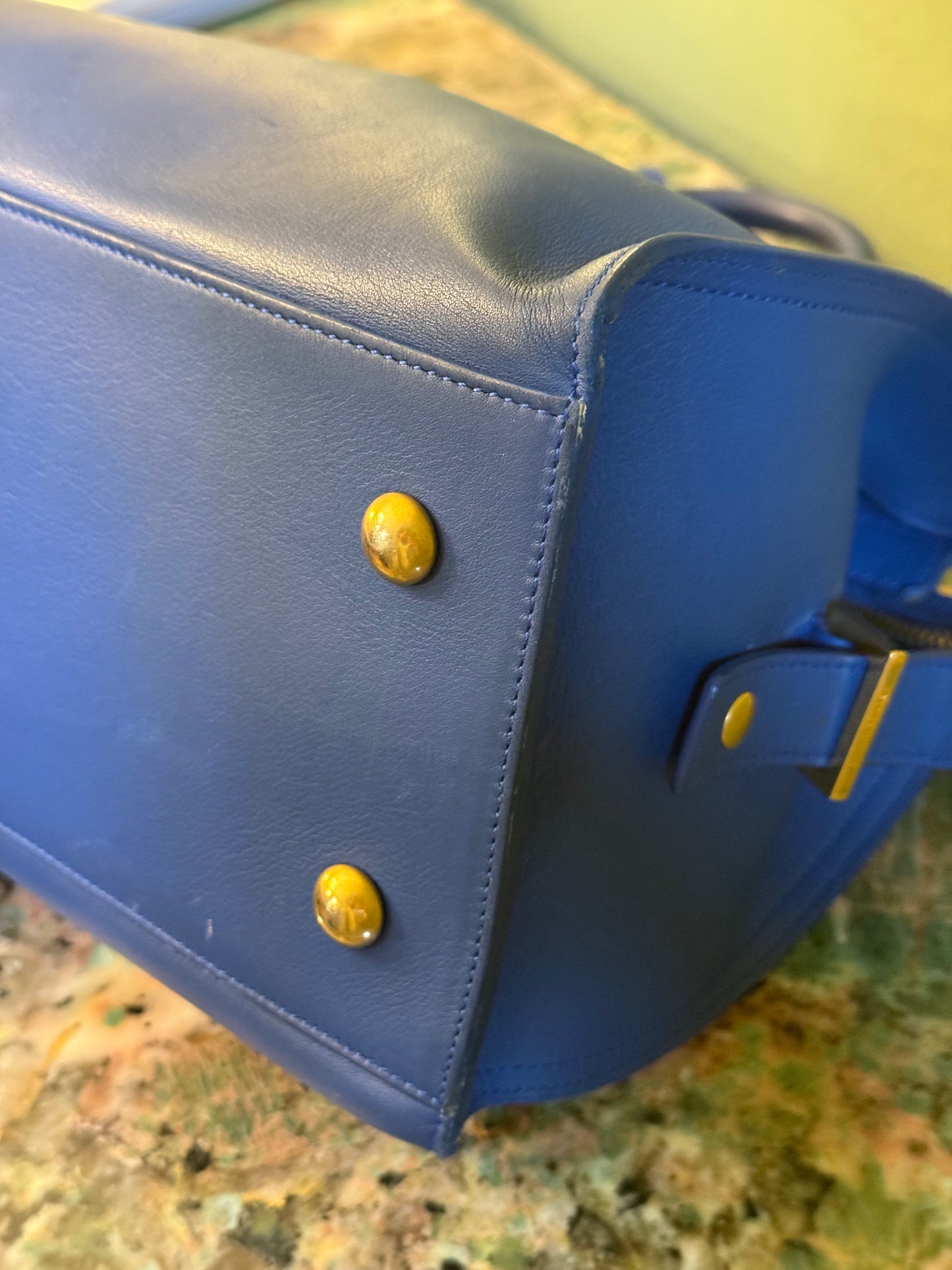 SAINT LAURENT ELECTRIC BLUE BOSTON BAG