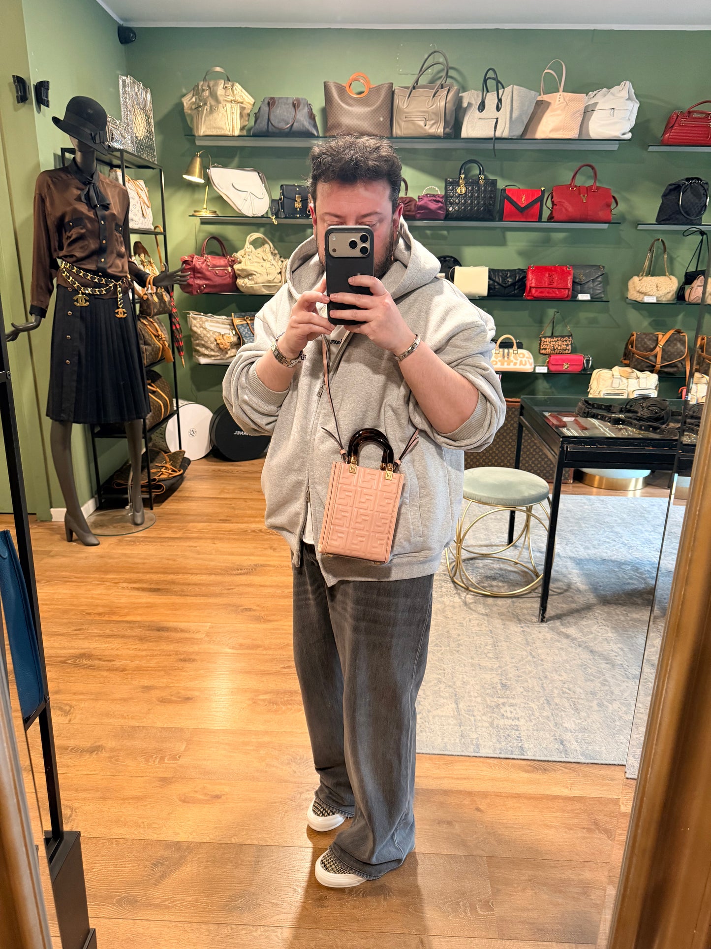 FENDI NUDE MINI SUNSHINE CROSSBODY BAG