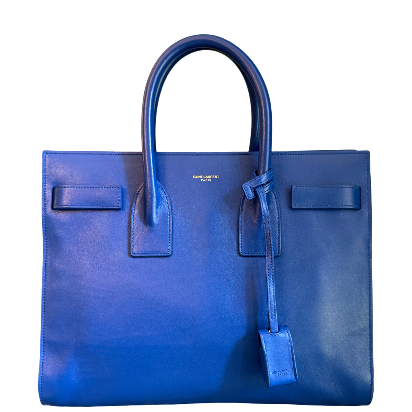 SAITN LAURENT ELECTRIC BLUE SMALL SAC DE JOUR HANDBAG