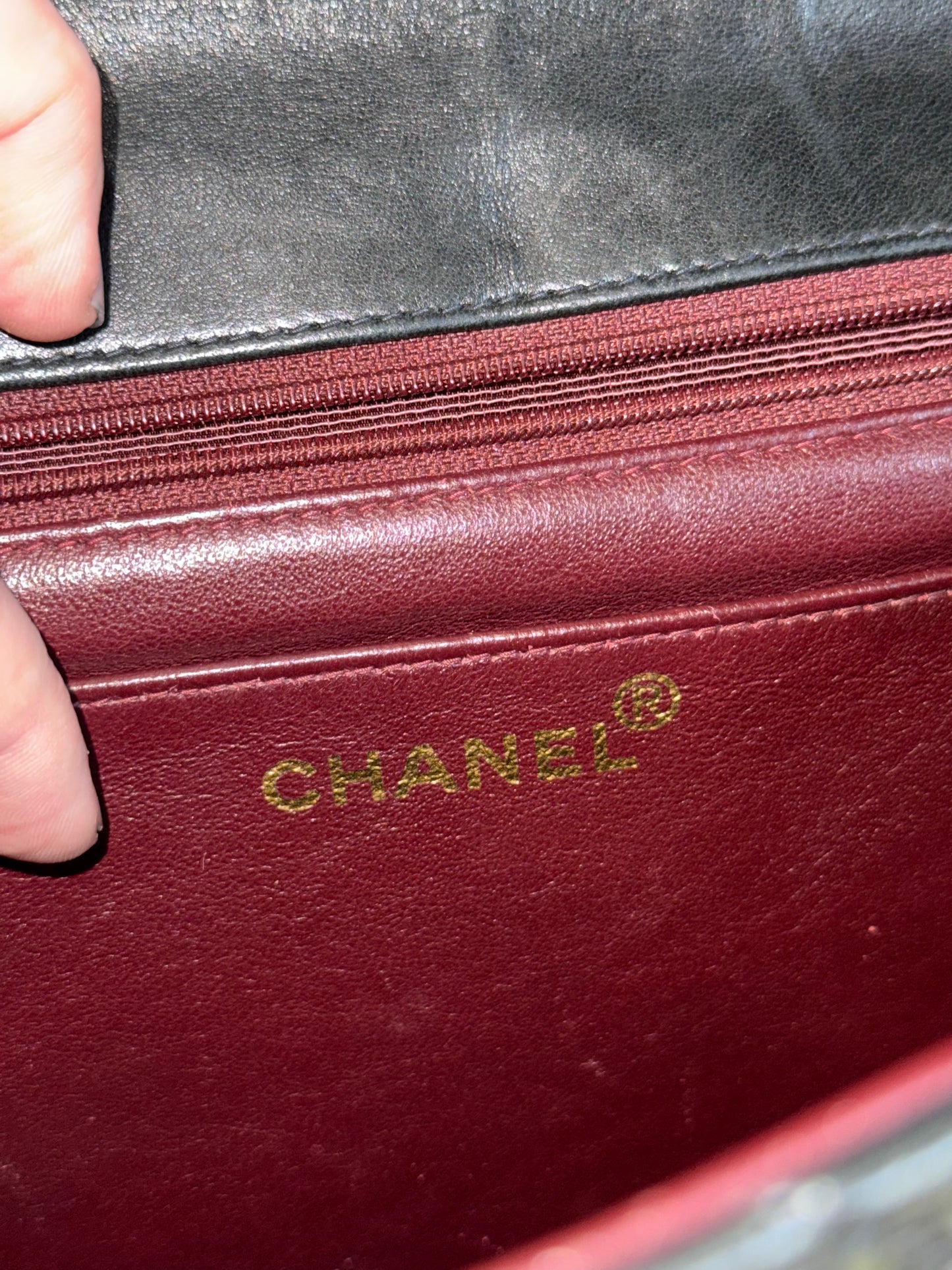 CHANEL BLACK LAMBSKIN JUMBO CLASSIC SINGLE FLAP SHOULDER BAG